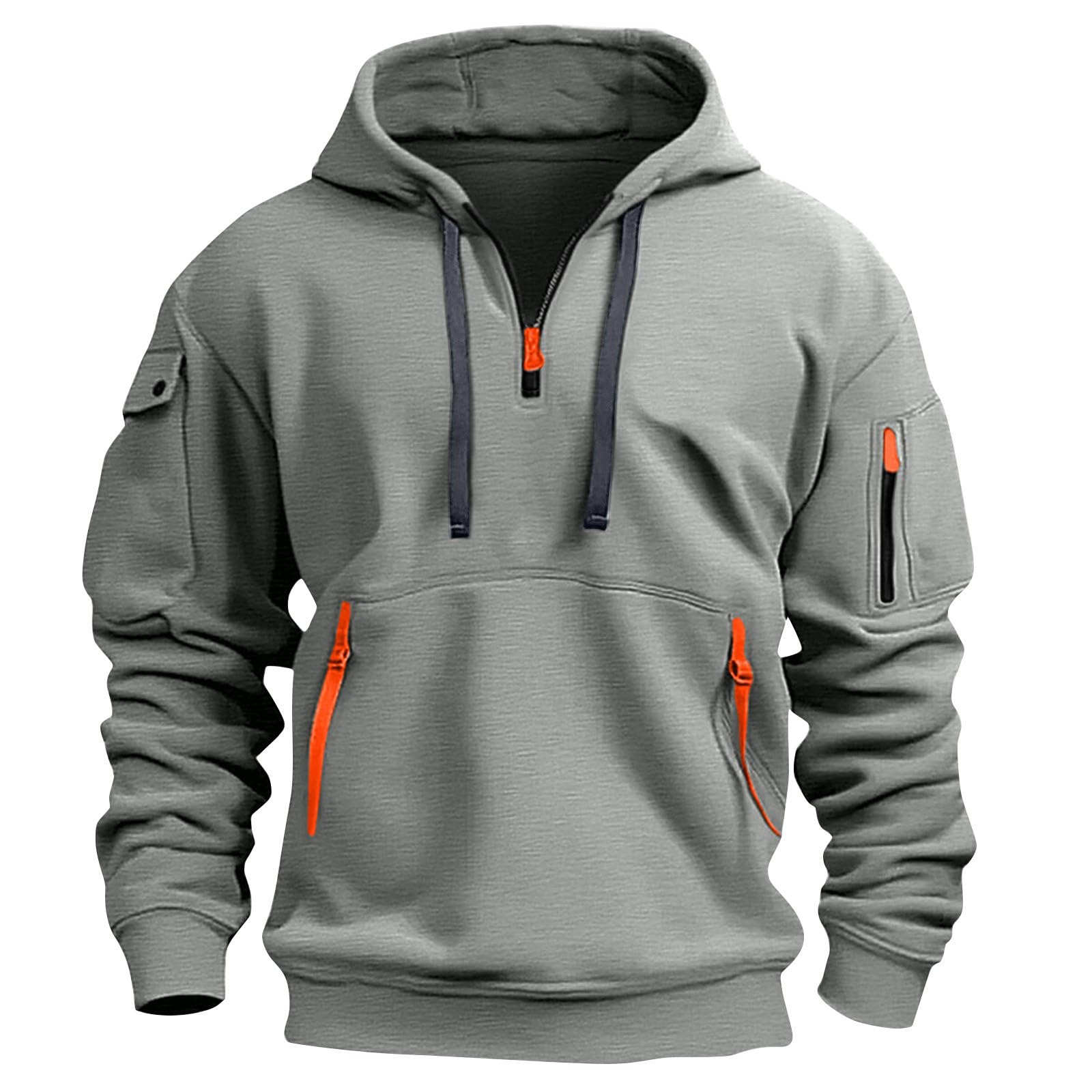 Graphic Sweatshirts Men Zipup Hoodie Men Zipup Hoodie Men Zipper Hoodies for Men Mens Zip Up Hoodies Zippered Hoodies for Men Quarter Zip Pullover Men Men'S Full Zip Hoodie Ivory Xl