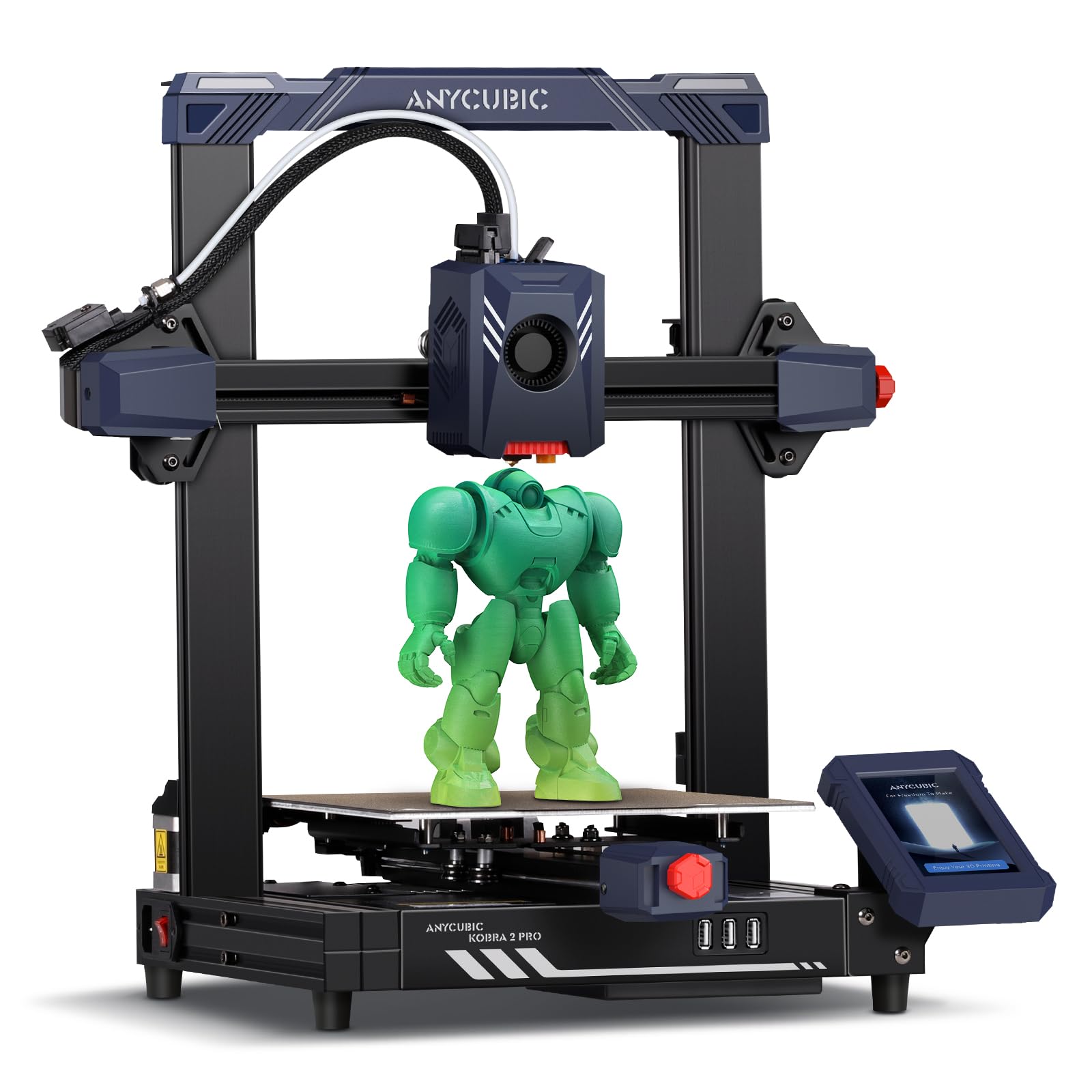 Anycubic Kobra 2 Pro 3D Printer, 500mm/s High-Speed Printing, High Power Powerful Computing New Structure, Upgraded LeviQ 2.0 Auto Leveling Smart Z-Offset, Print Size 8.7"x8.7"x9.84"