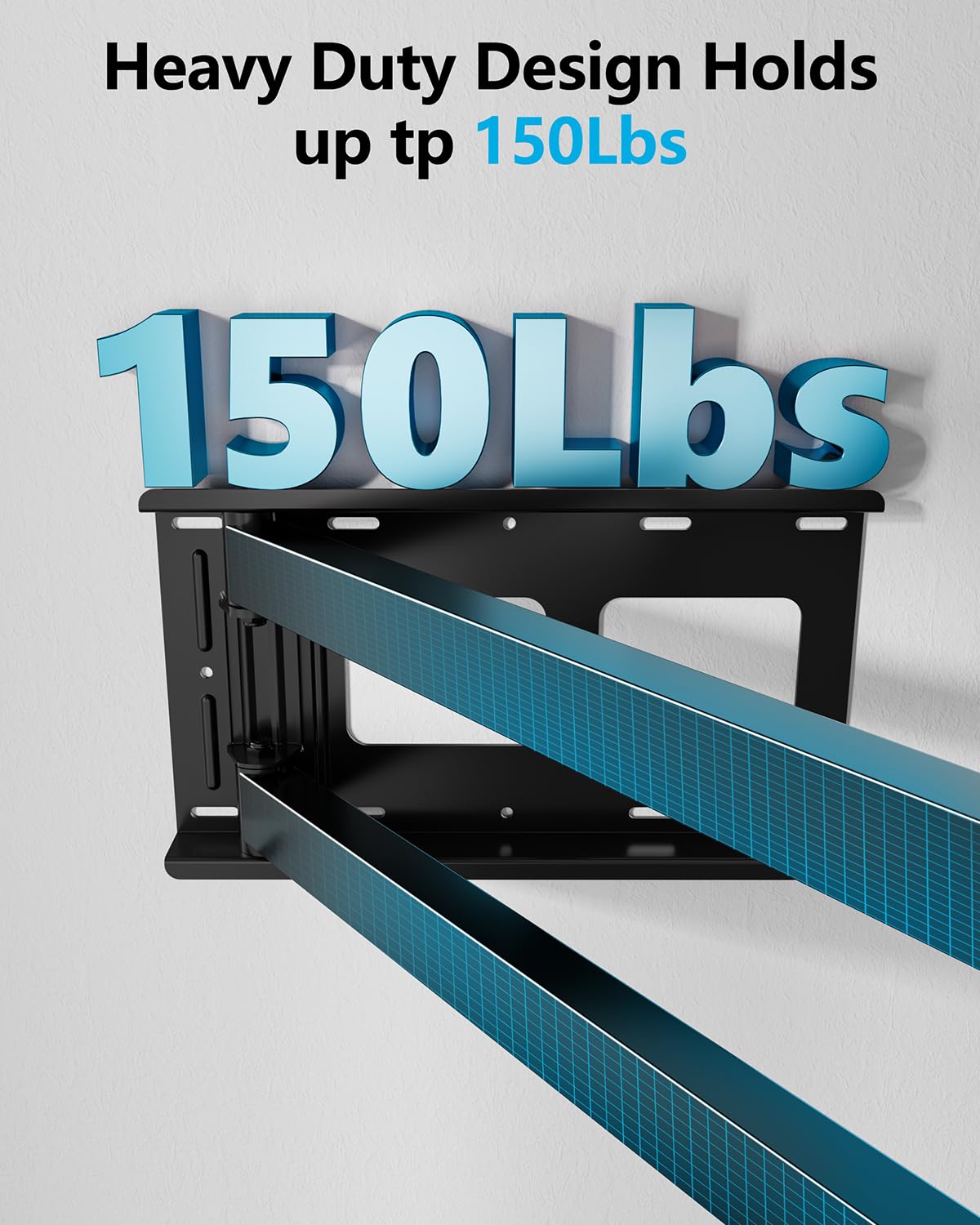 FORGING MOUNT Long Arm Corner TV Mount with Height Setting Full Motion TV Wall Mount with 36" Extends for Corner/Flat Installed Fits 42"-90" TVs,Holds 150lbs,VESA 600x400mm