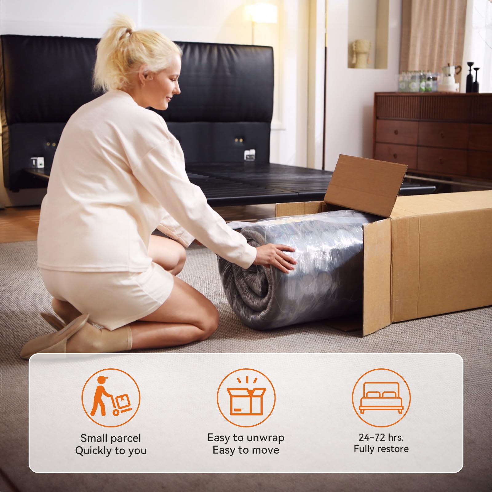 KYSHANN Queen Mattress, 12 Inch Queen Hybrid Mattress in a Box, Upgrade Individually Pocket Springs, Medium Firm, Pressure Relief, Breathable Comfort and Durable, 365-Night Trial, 10-Year Warranty