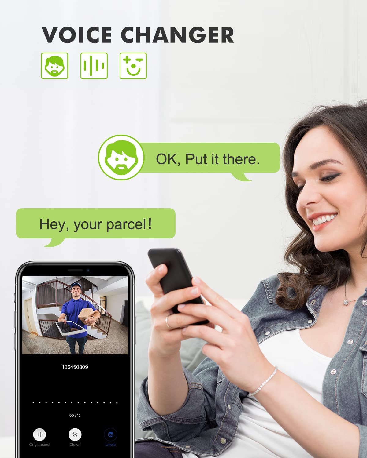 MUBVIEW Doorbell Camera Wireless with Chime, Video Doorbell - No Subscription, Voice Changer, Motion Zones Customization, 1080HD, PIR Human Detection, 2.4Ghz WiFi, Battery-Powered Smart Doorbell