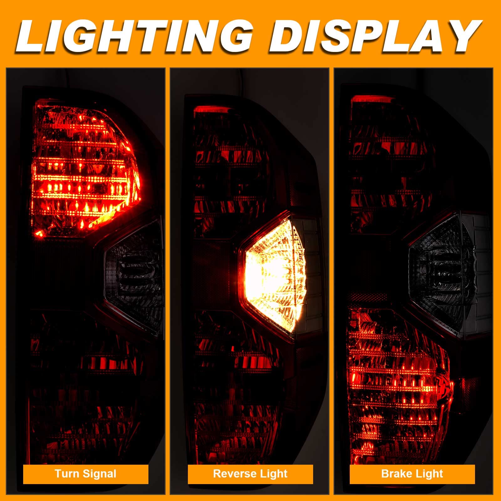 Nakuuly Tail Light Compatible With Toyota Tundra 2014-2021 Pickup Right Passenger Side Taillight Rear Brake Lamp Assembly without Bulb Replace# 81550-0C100