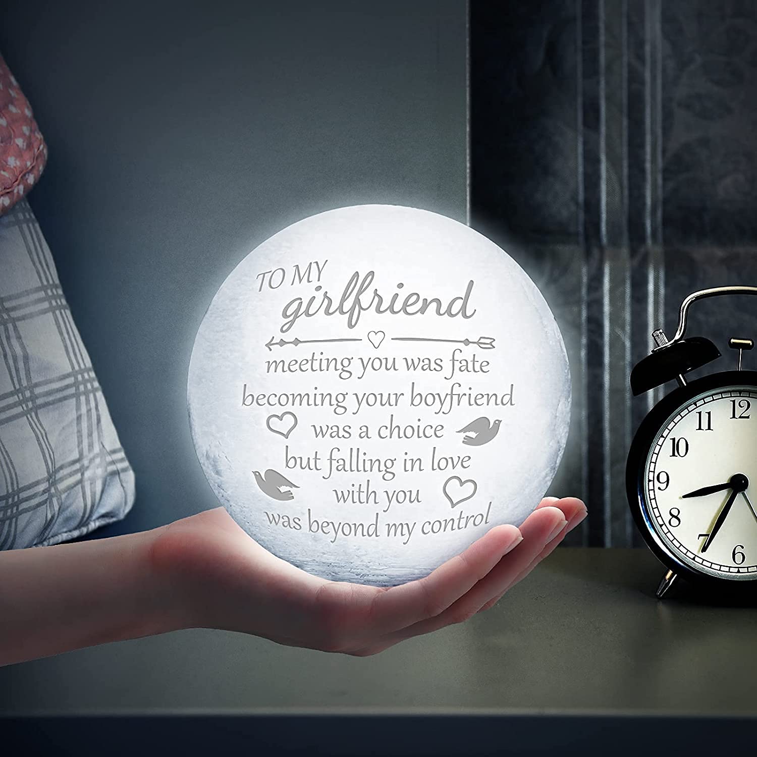 Funnli Christmas Gifts for Her Girlfriend Moon Lamp, Girlfriend Birthday Gifts, I Love You Gifts for Her, Anniversary Birthday Valentines Day Gifts for Girlfriend Her from Boyfriend