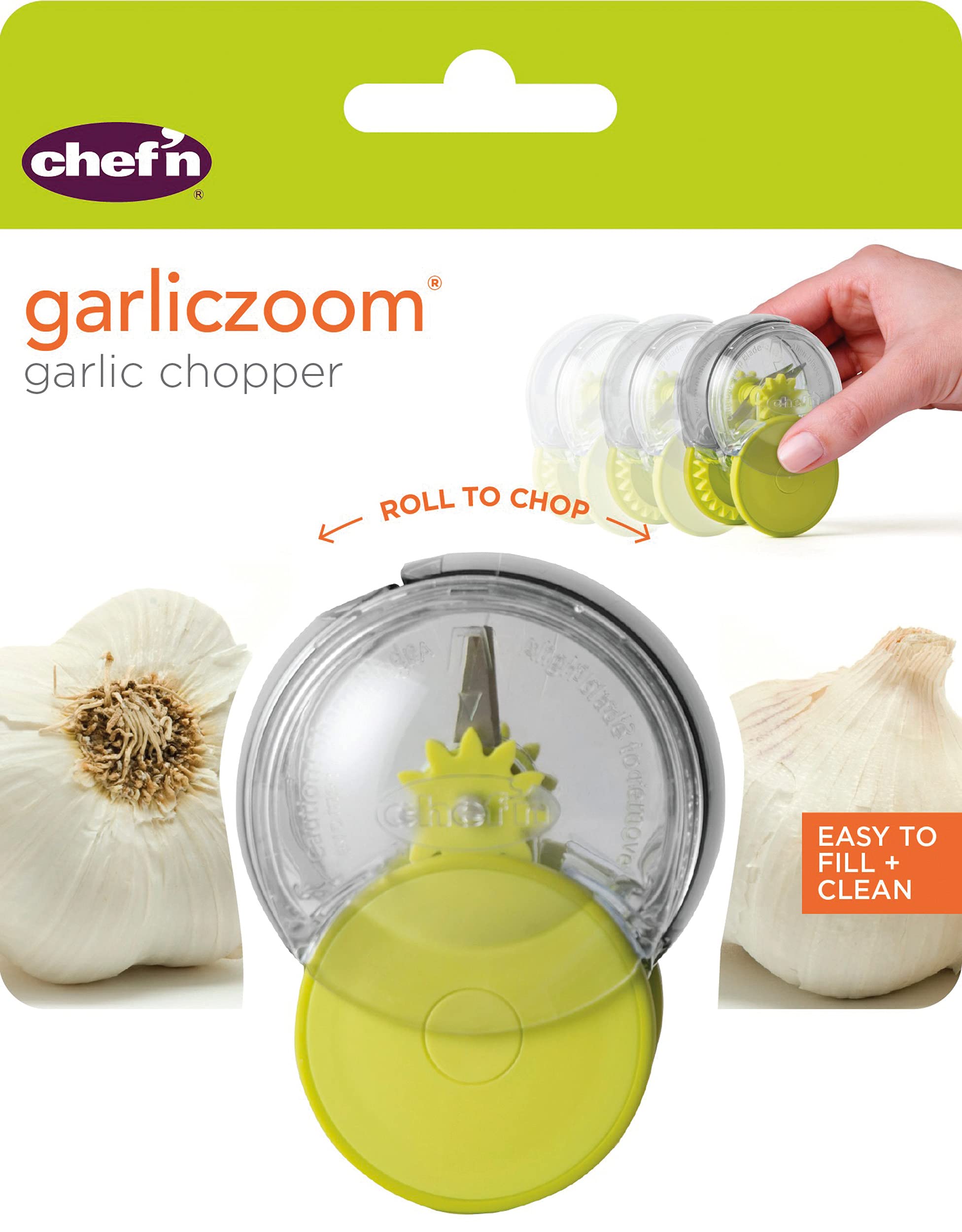 Chef'n Garliczoom Garlic Chopper, One Size, Green