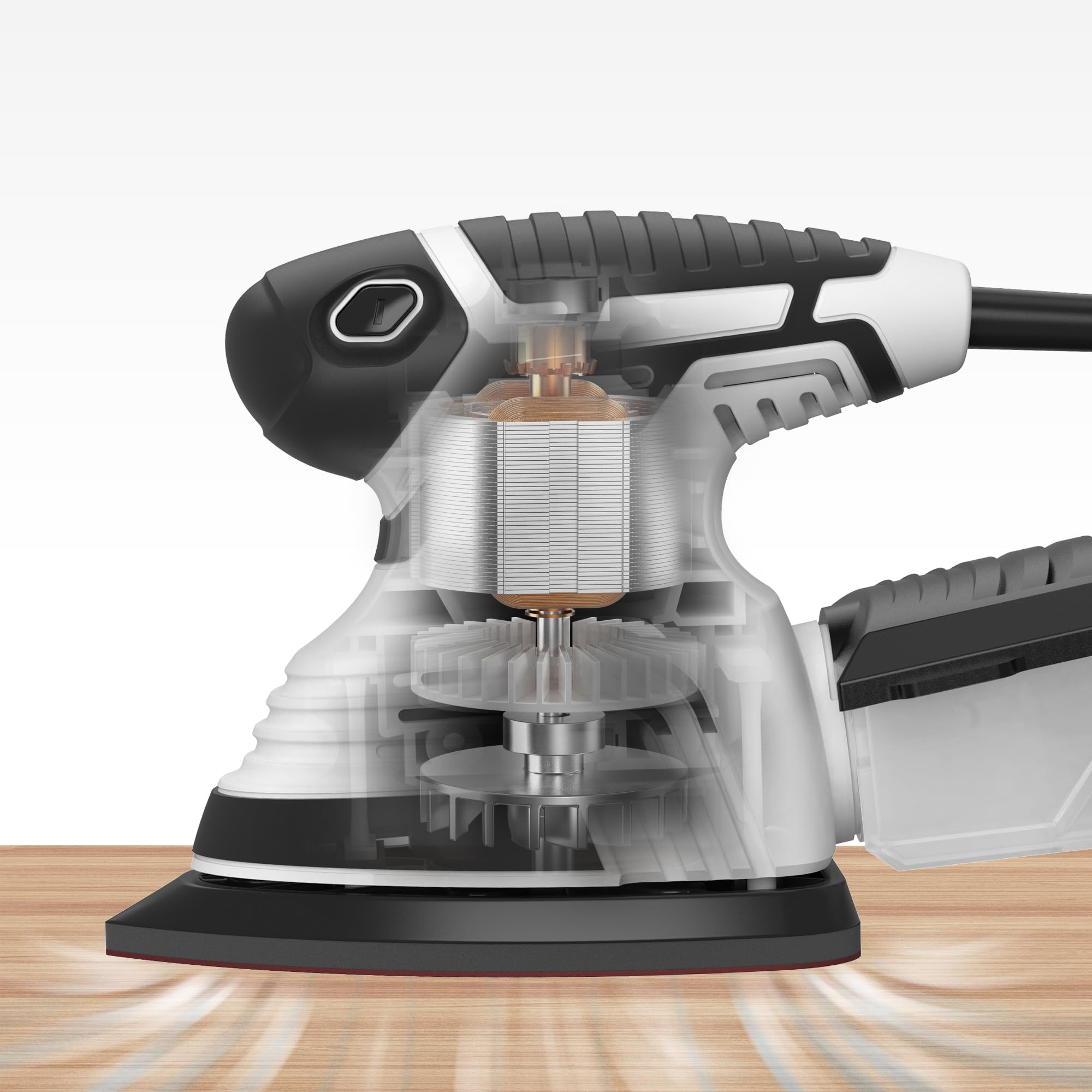 Bielmeier Electric Detail Sander with 12-Piece Sandpaper(60 Grit×3,80 Grit ×3,100 Grit×3,120 Grit × 3) with Efficient Dust Collection System Multi-Function,14,000 OPM Hand Held Sanders for Wood…