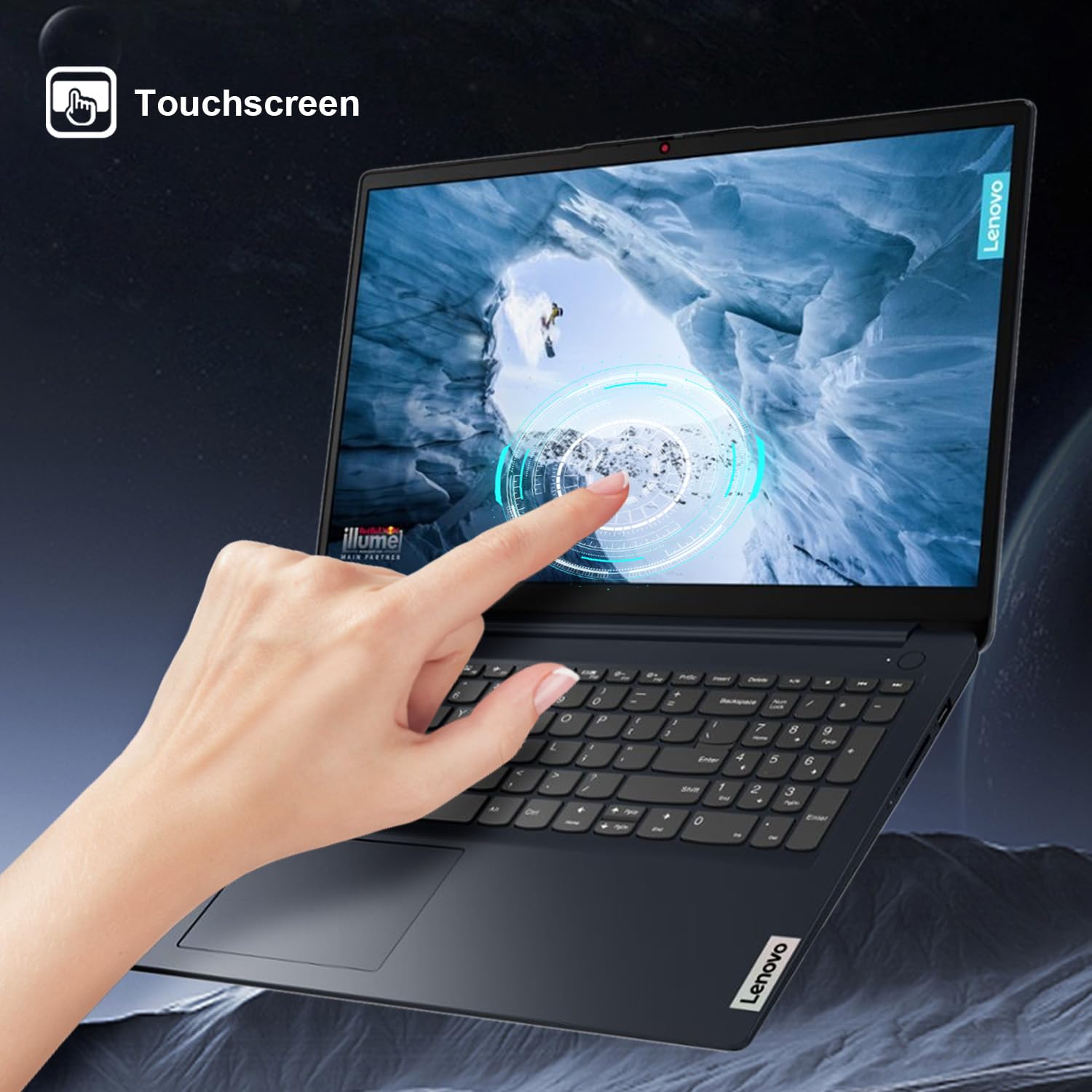 Lenovo IdeaPad 1i Laptop, 15.6" FHD Touchscreen, Intel Core i5-1235U Processor, 24GB RAM, 1TB SSD, Webcam, HDMI, Wi-Fi 6, Windows 11 Home, Blue