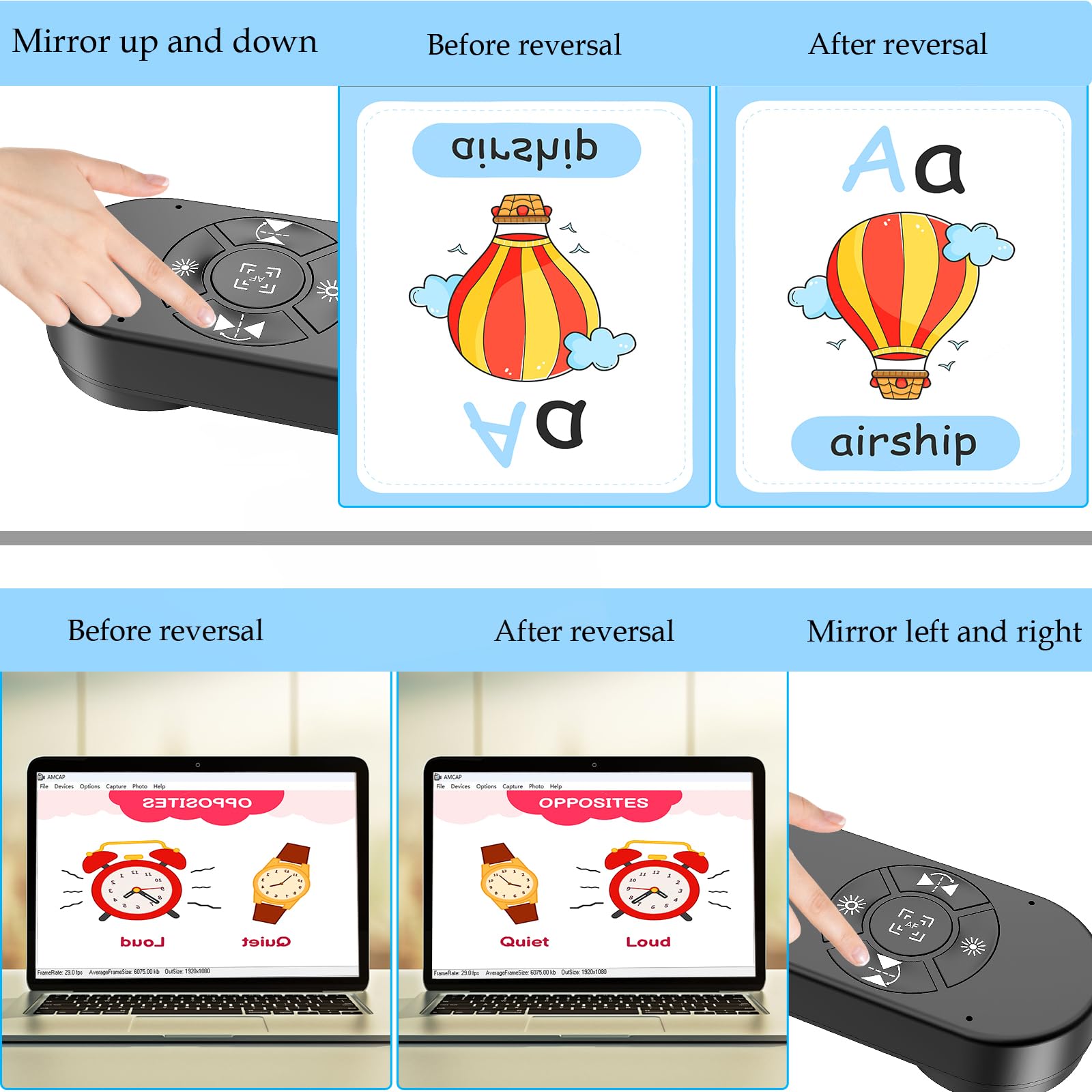 PAKOTOO 8MP USB Document Camera for Teachers and Classroom for A3 A4 Size with Dual Mic, 3-Level LED Light, Up and Down, Left and Right Image Inversion, for Distance Teaching & Learning