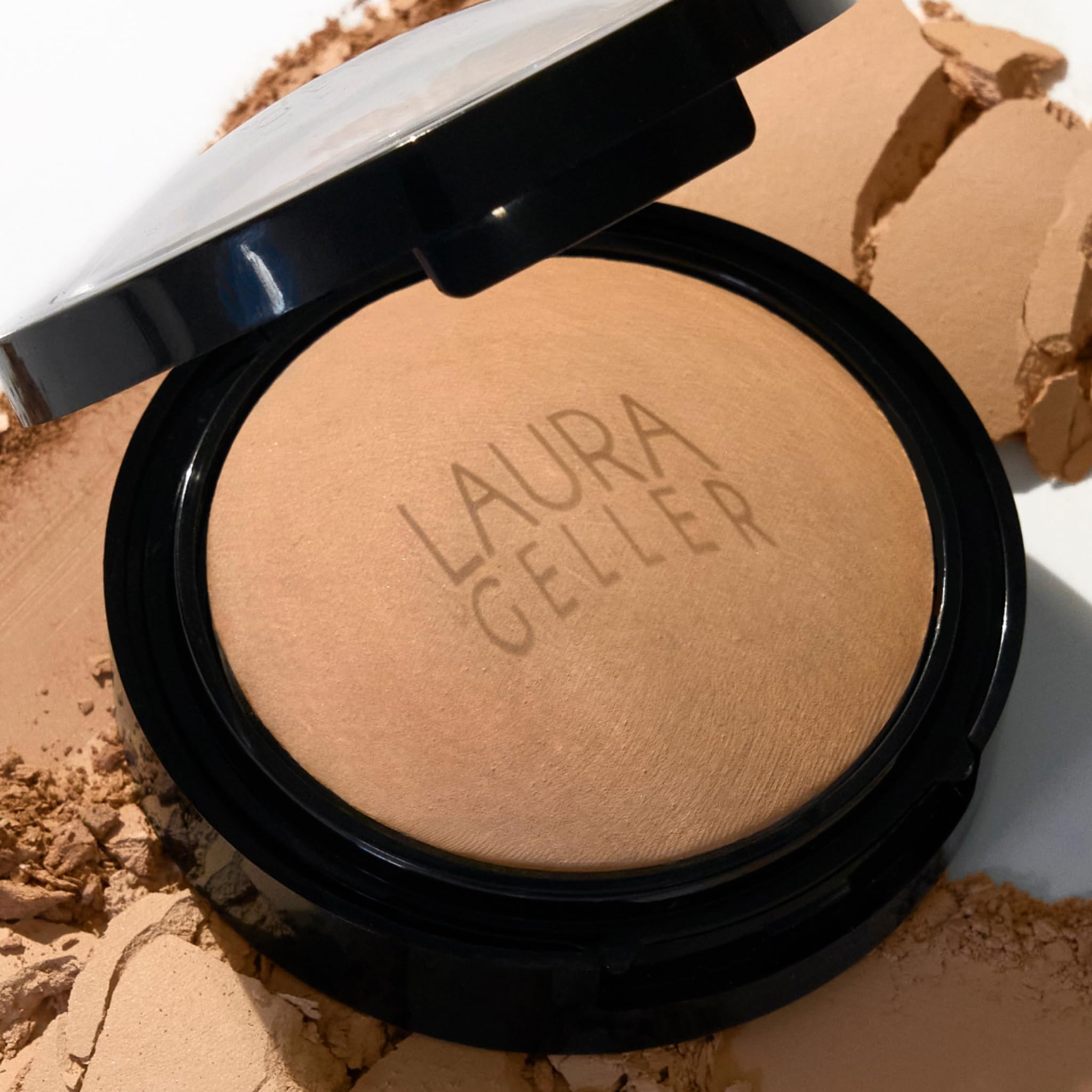 LAURA GELLER NEW YORK Baked Double Take Powder Foundation - Fair - Buildable Medium to Full Coverage - Matte Finish