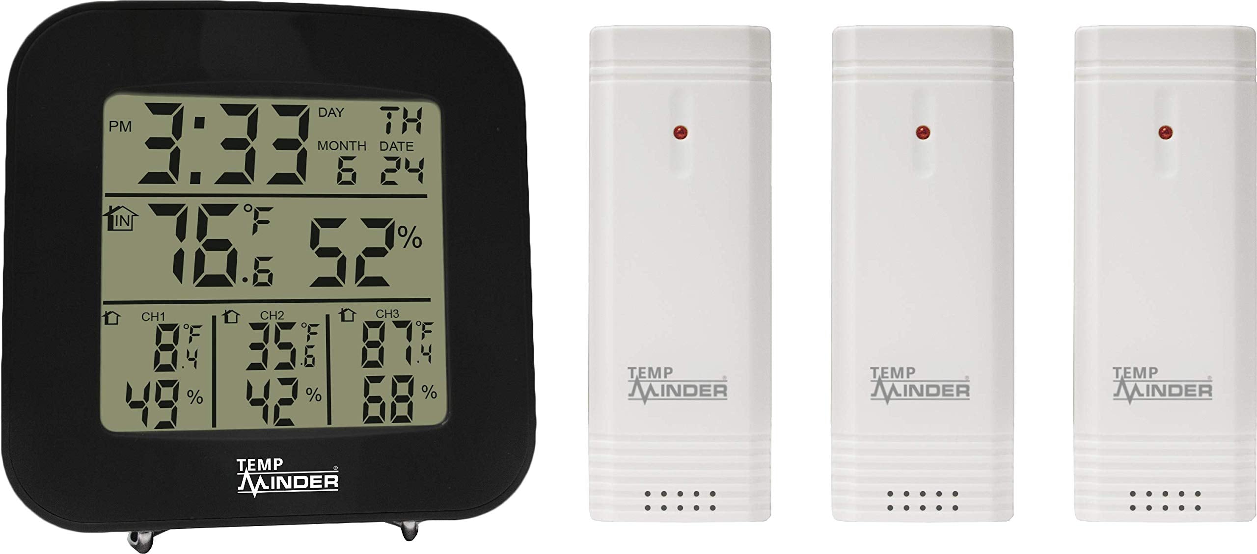 Valterra Minder Research Inc. MRI-333MX Standard Minder Research Weather Station 4-Zone Temp Black