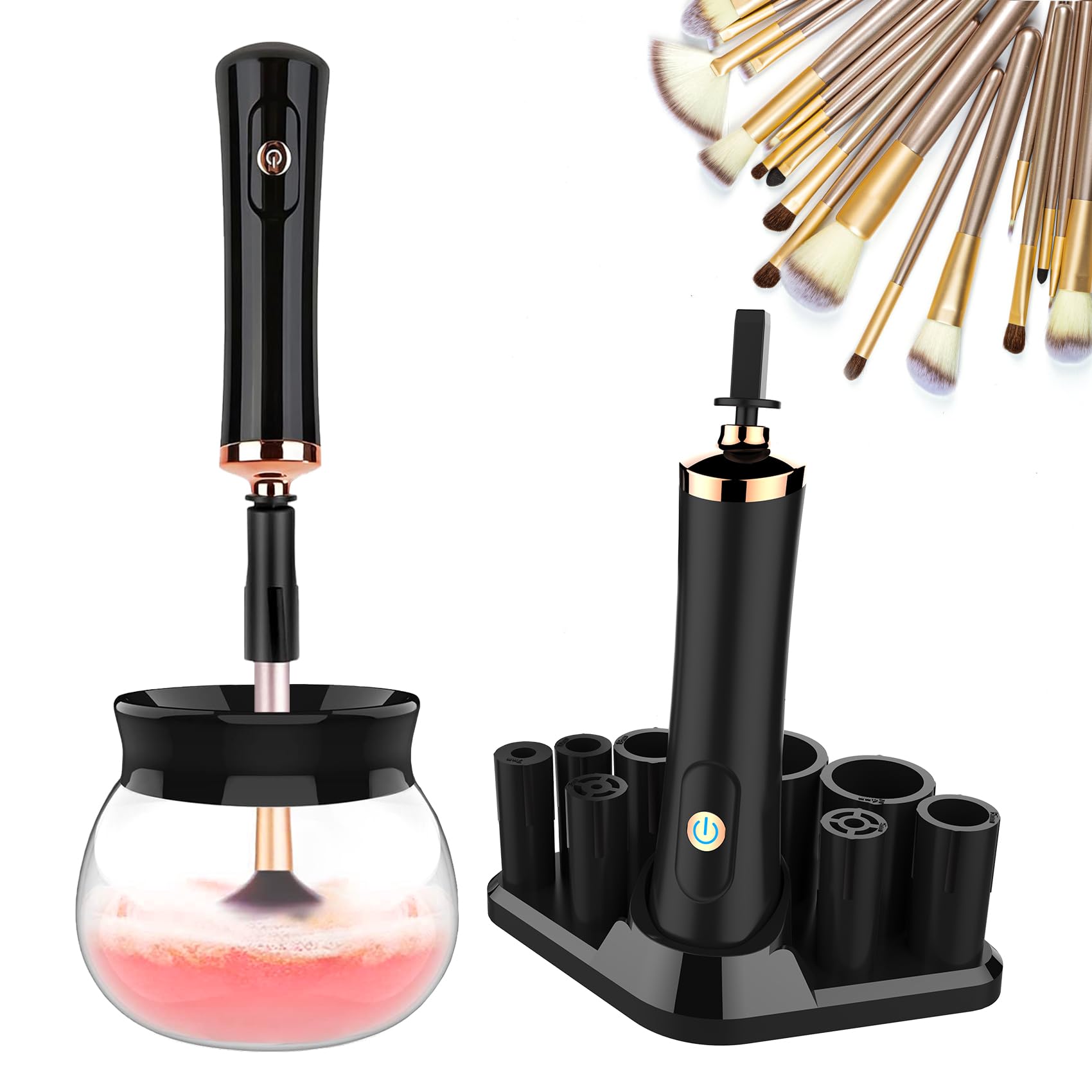 Makeup Brush Cleaner Machine - Super Fast Electric Makeup Brush Cleaner and Dryer - Quick Wash and Dry in Seconds - Suit for Most Makeup Brush Sizes