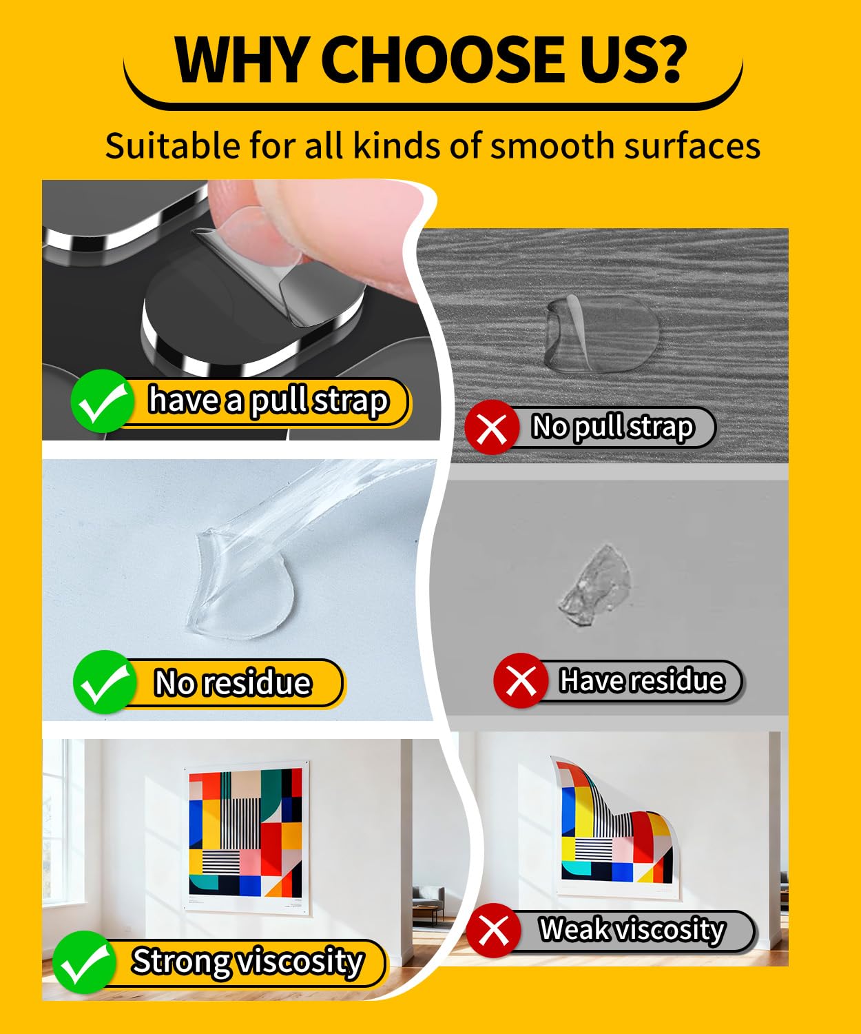 PHIXBEAR Upgraded Removable Mounting Putty with Pull Tab, Double Sided Adhesive Dots, No Trace Tape Sticky Tack Dots for Picture Crafts, 320 Pcs 0.31" x 0.51"