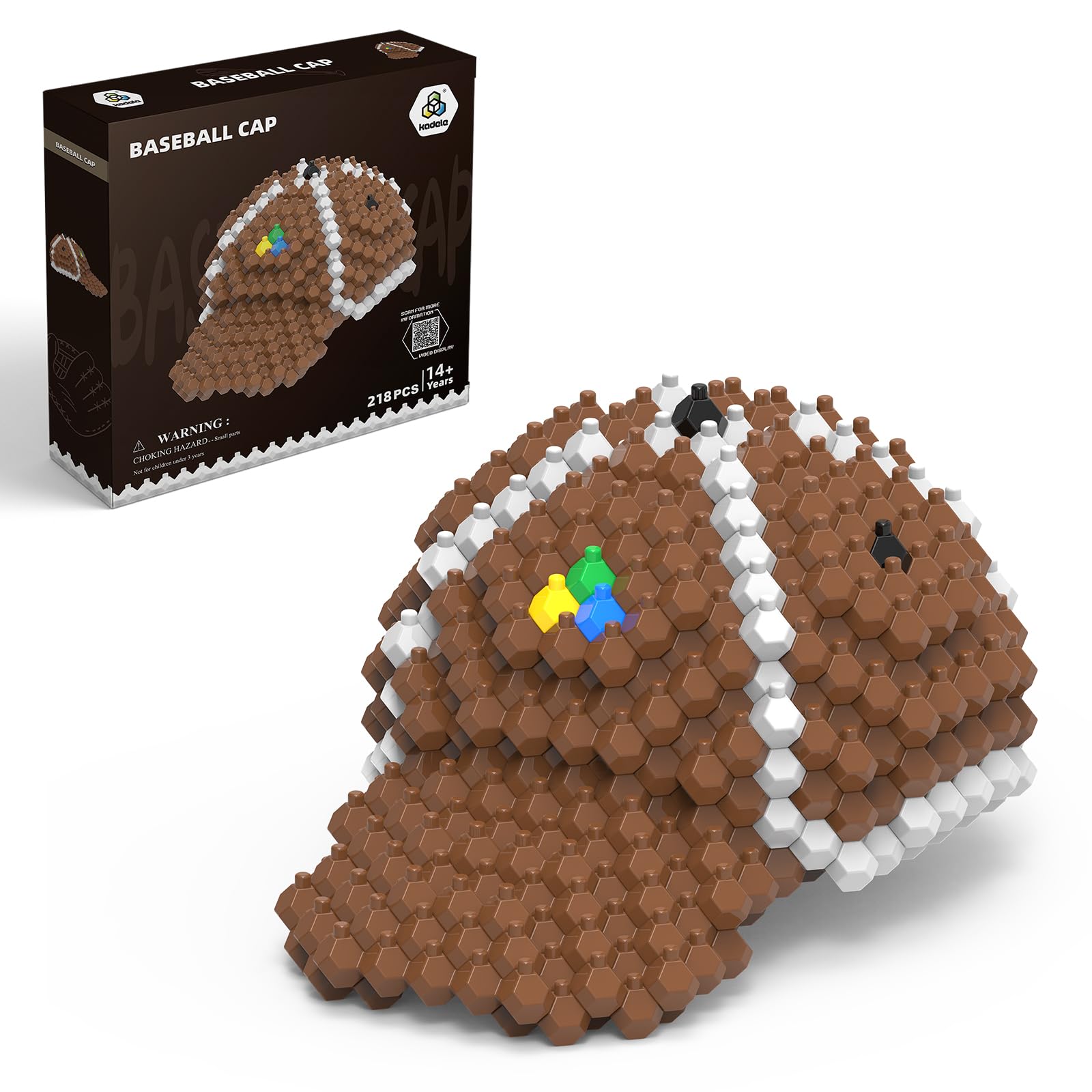 KADELE Baseball Cap Block Set, Adults challenging STEM Block Decorations, Miniature 3D Educational Toys for Ages 14 and Above