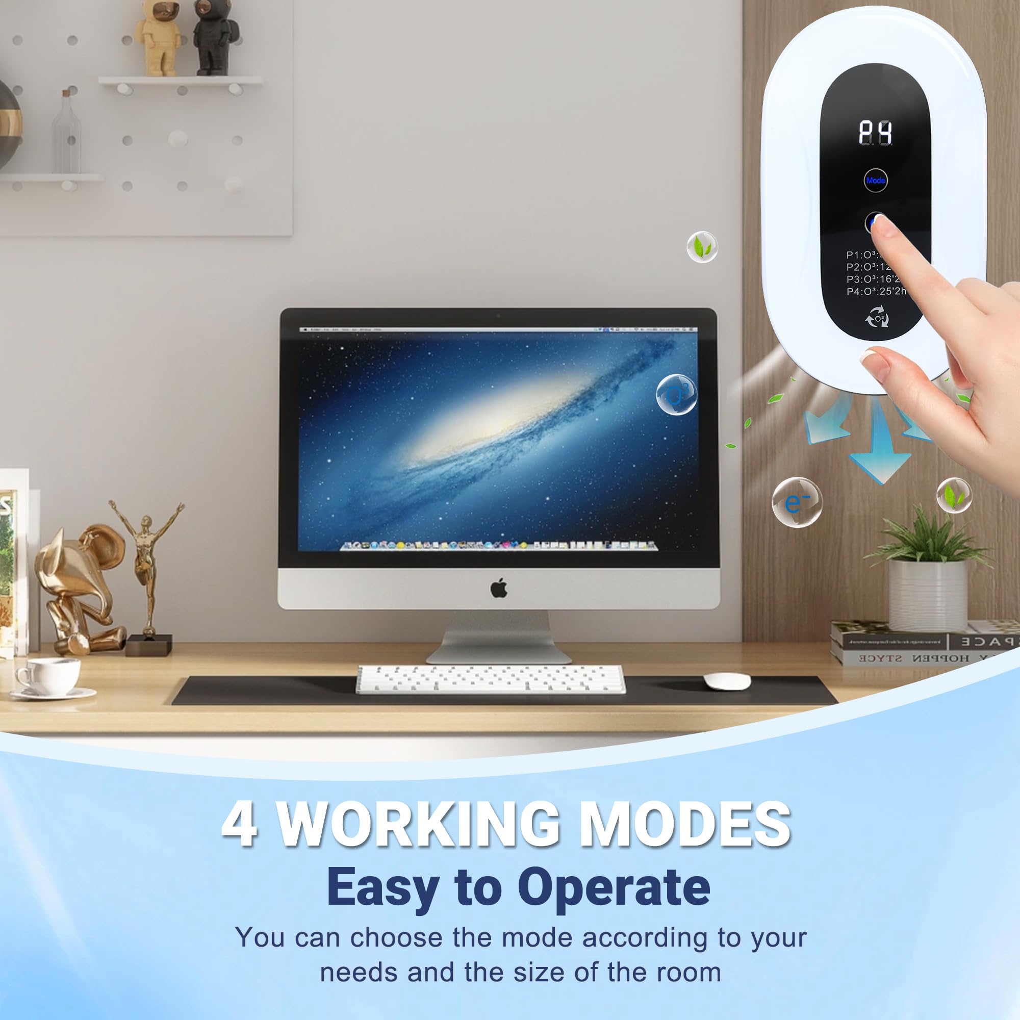 Home Air Purifier for 99% Strong Odor Pets Poof Cat Litter Deodorizer Plug in Ionizers Air Freshener for Bedroom Kitchen Toilet Pets Litter Box Shoe Cabinet(1)