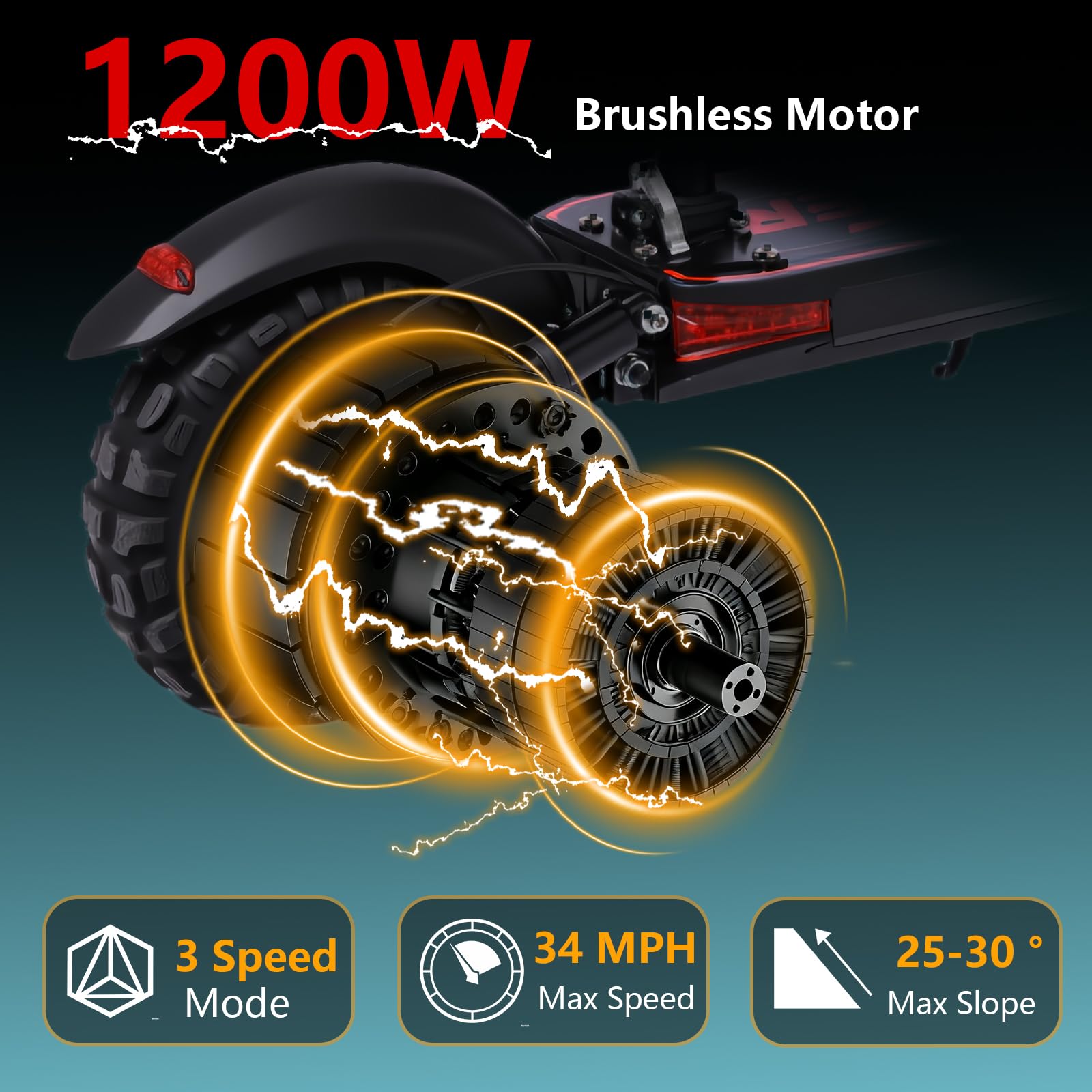 Electric Scooter Adults, 34 Mph Max Speed, 11" Off-Road Tires,48V 18AH Big Battery, 31 Miles Long Range, 1200W Motor, Dual Braking System,Folding Commuter E Scooter