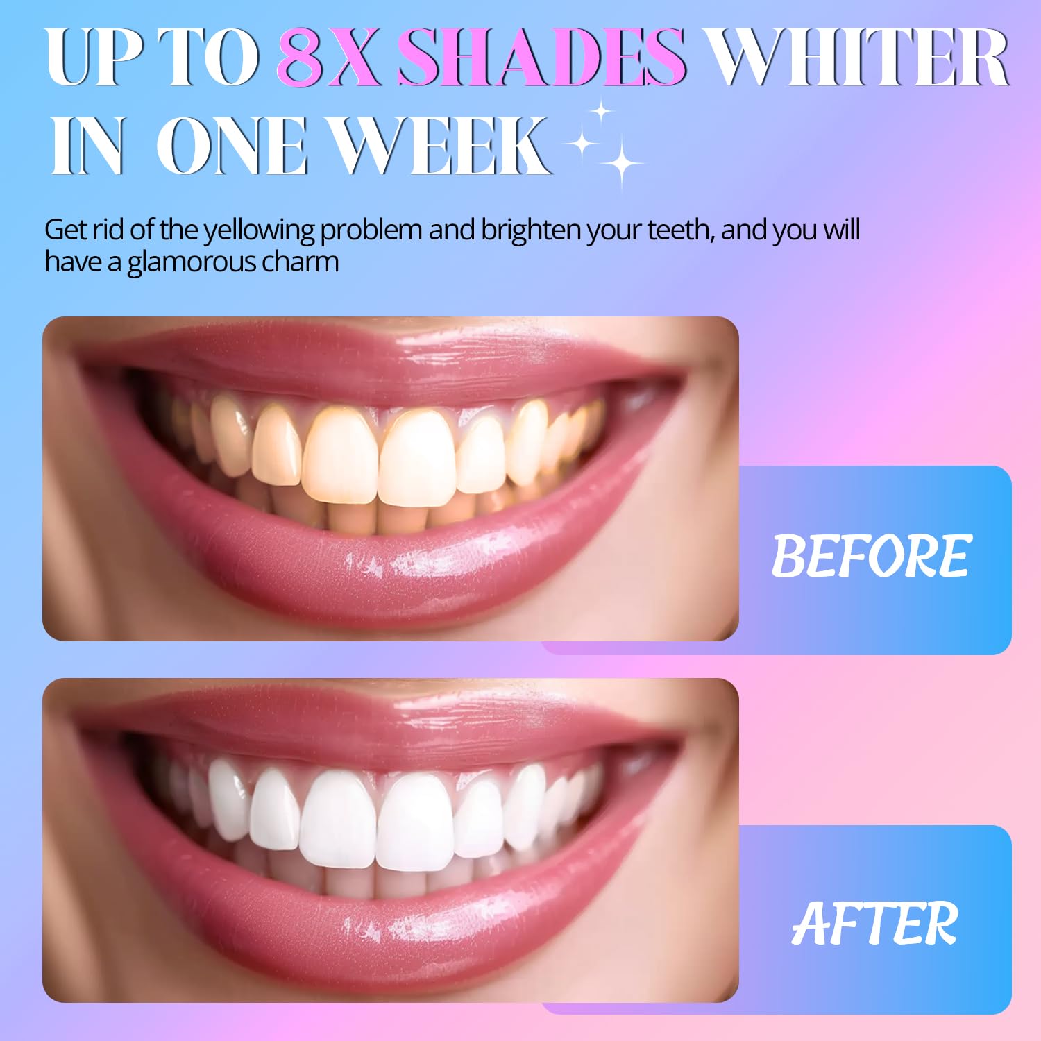 Teeth Whitening Strips for Sensitive Teeth - Annecal 28 White Strips Enamel Safe for Whiter Teeth, Non-Sensitive Formula, Deep Stains Removal Tooth Whitening, 14 Treatment Enhanced Brightness, Mint