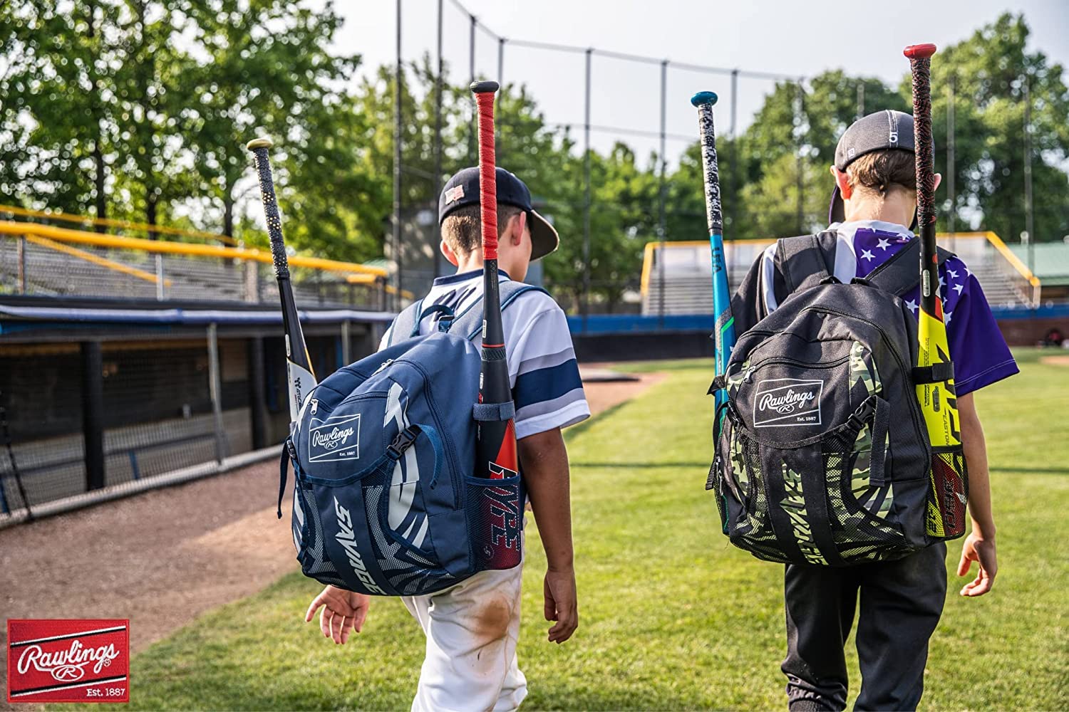 Rawlings | SAVAGE Backpack Equipment Bag | T-Ball / Baseball / Softball | Black