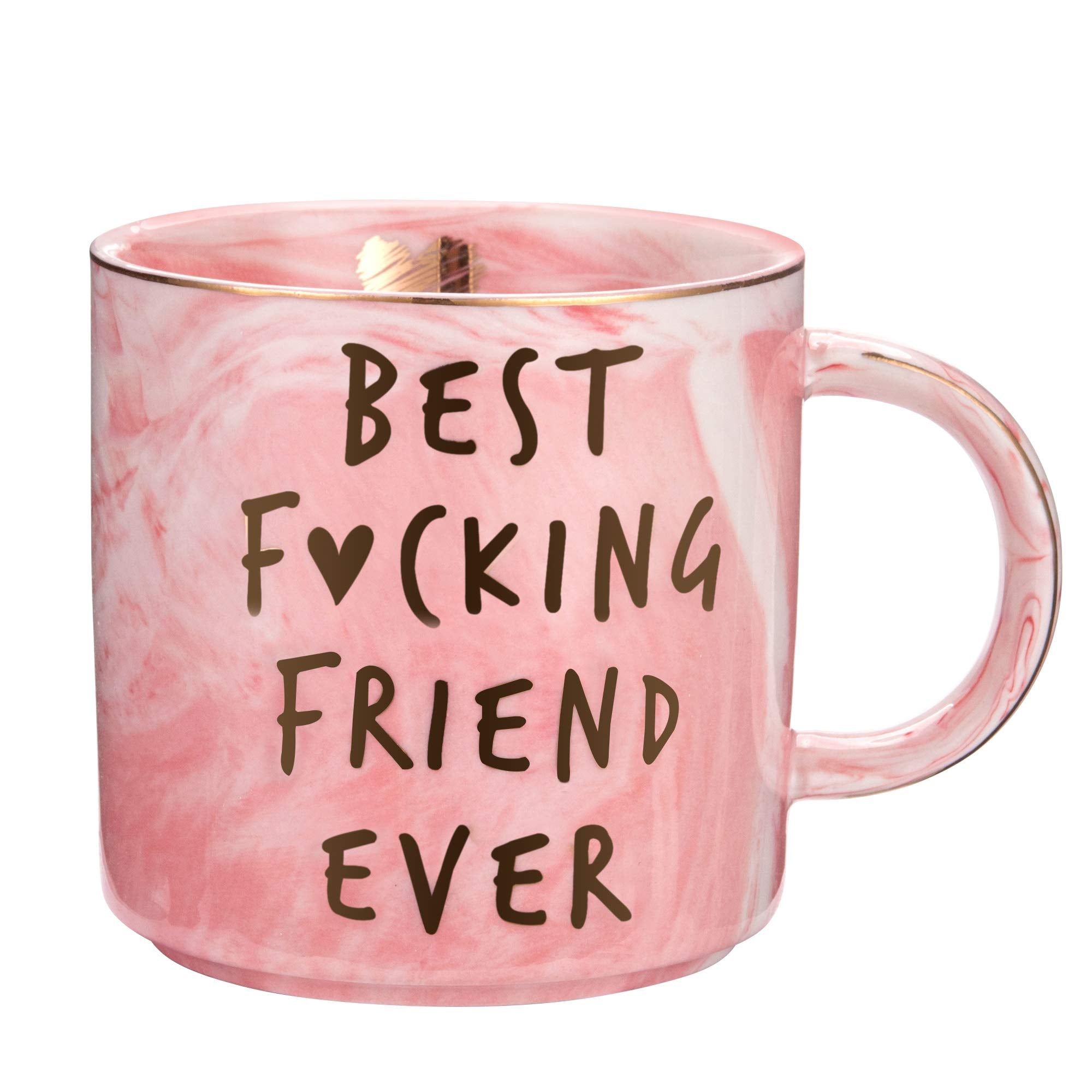 Best Friend Birthday, Christmas Gifts for Women - Best F Friend Ever - Funny Friendship Gifts for Women - Gifts for BFF, Bestfriend, Besties, Sister, Her, Woman - Pink Marble Mug, 11.5oz Coffee Cup