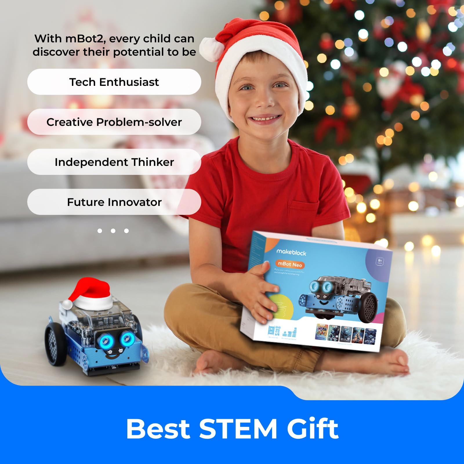 Makeblock mBot2 Coding Robot for Kids, AI Learning Robot Support Scratch & Python Programming, Robotics Kit for Kids Ages 8-12 and up, Building STEM Robot Toys Gifts for Boys Girls