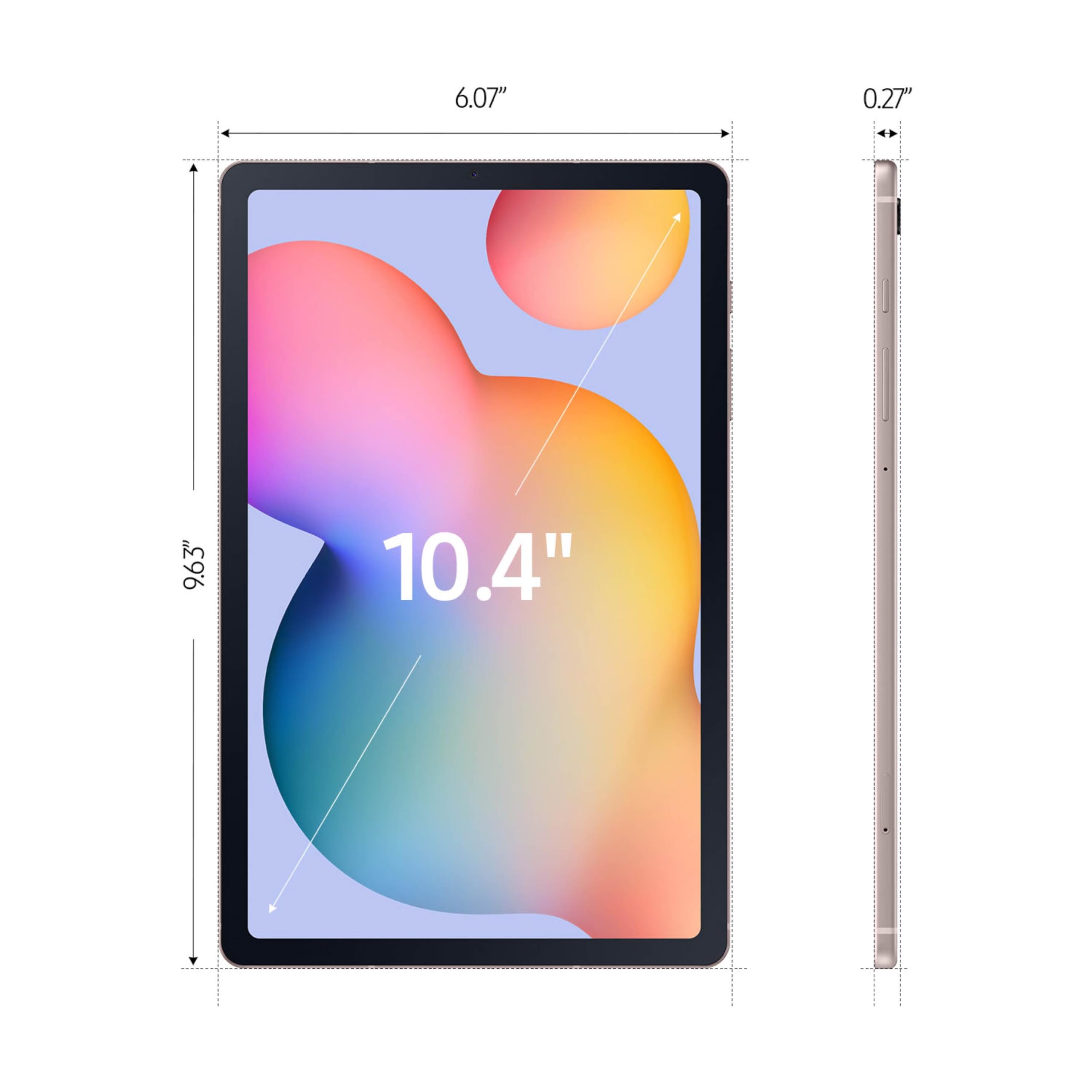 Samsung Galaxy Tab S6 Lite (2024) 10.4" 64GB WiFi Android Tablet, S Pen Included, Gaming Ready, Long Battery Life, Slim Metal Design, Expandable Storage, US Version, Chiffon Pink, Amazon Exclusive