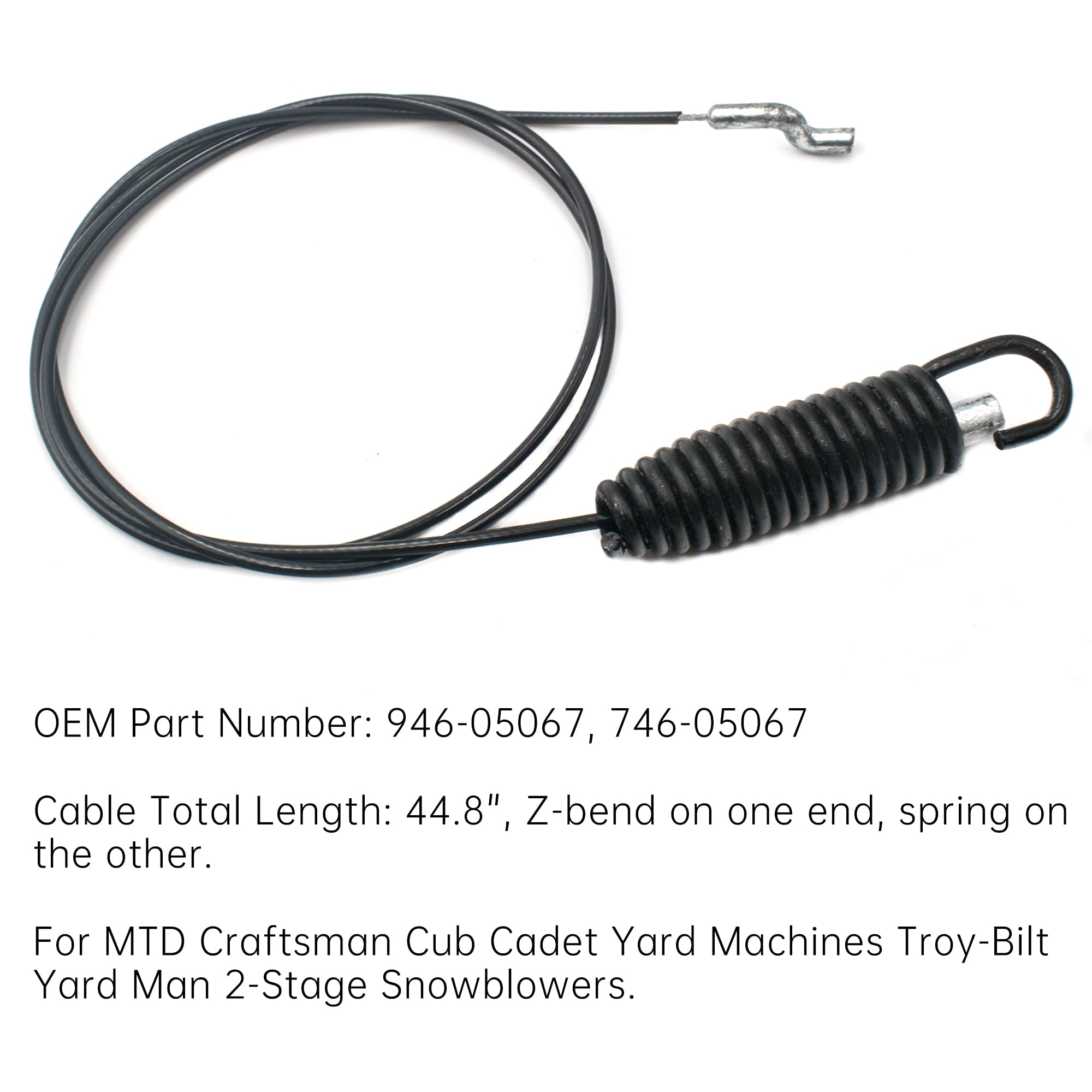 GEARLINTON 946-05067 Clutch Drive Cable Fits Craftsman Cub Cadet MTD Troy Bilt and Yard-Man SnowBlowers 746-05067