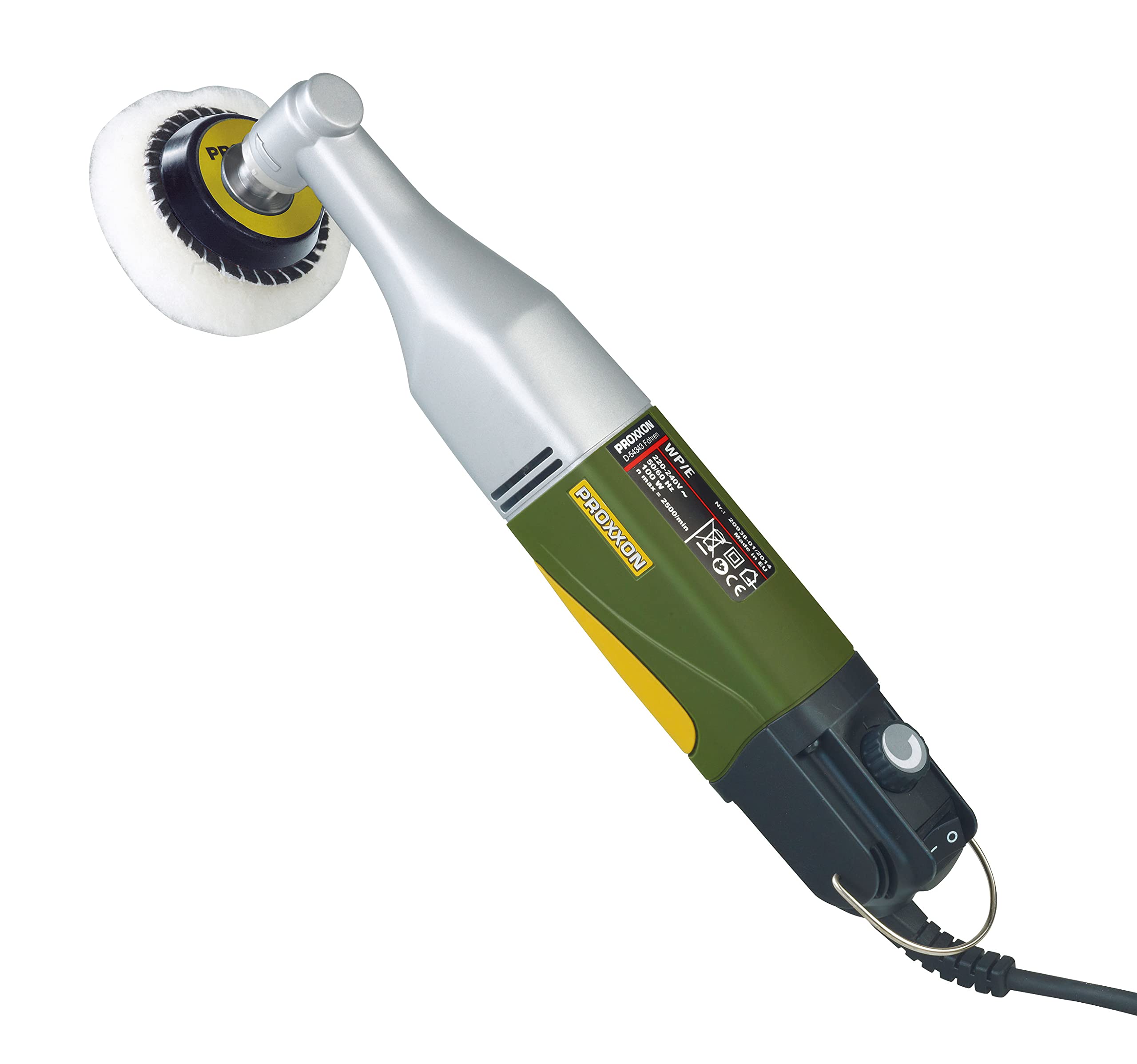 PROXXON Angle Polisher WP/E, 38660, Yellow/Green/Black, 0.5 Liters