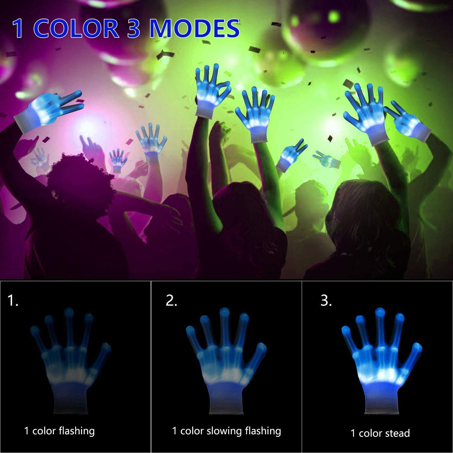 WEICHUANGXIN LED Light Up Gloves Boys Toys Age 8-14 Year Old Cool Toys for Boys Girls Gifts for Halloween Christmas Stocking Stuffers