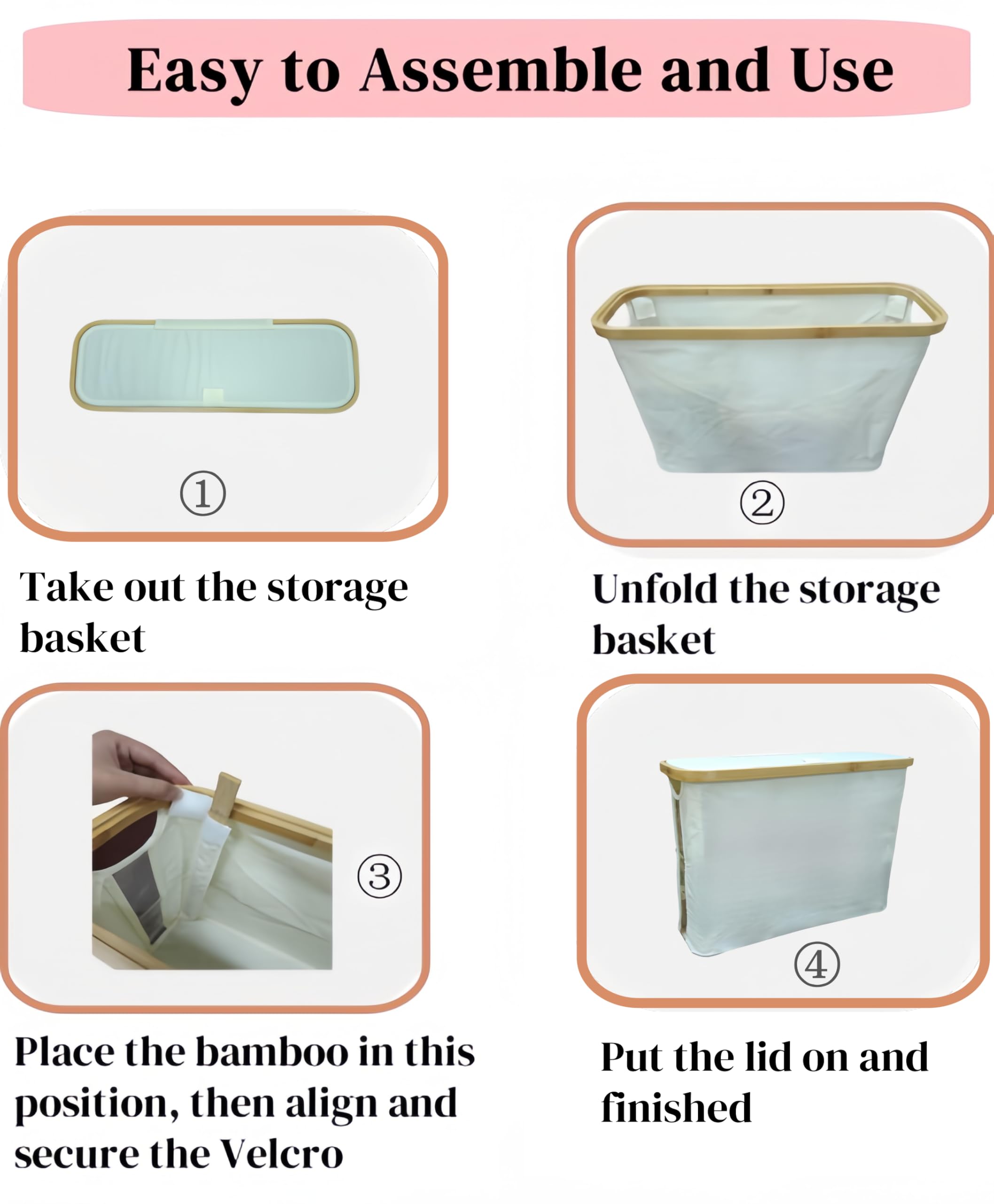 Toilet Paper Storage Basket with Lid, Large Capacity for 12 Rolls, Stackable and Foldable Freestanding Paper Towel Holder - Space Saving Modern Beige Design