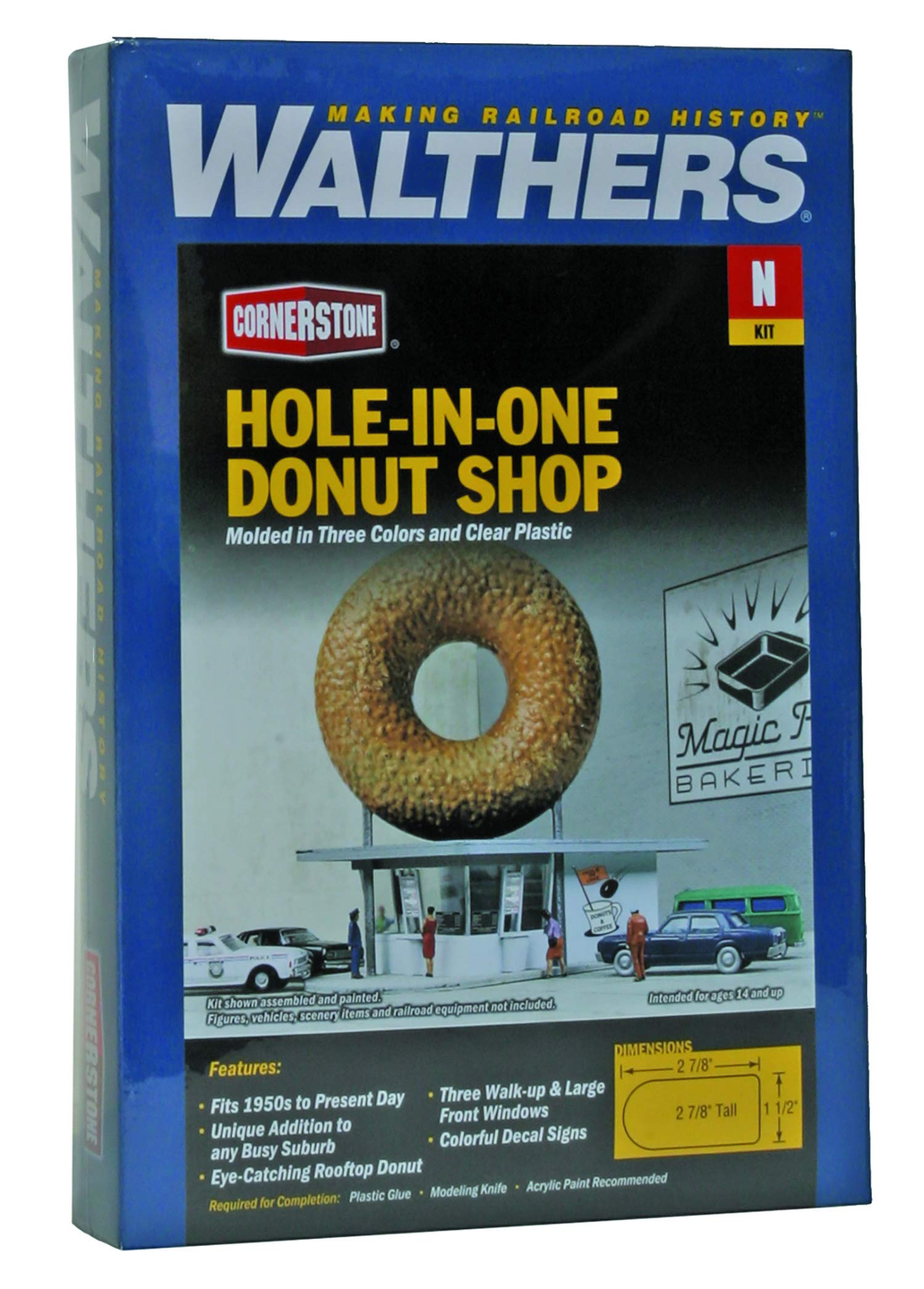 Walthers Cornerstone Hole-In-One Donut Shop Train 1.50" x 2.88"