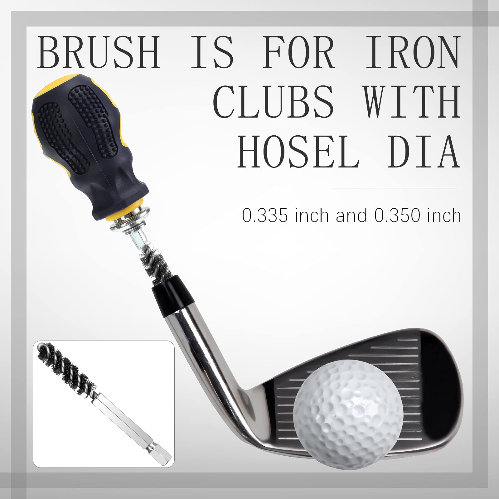 YUAAO Golf Clubs Head Hosel Brush, 2 Pieces, Silver