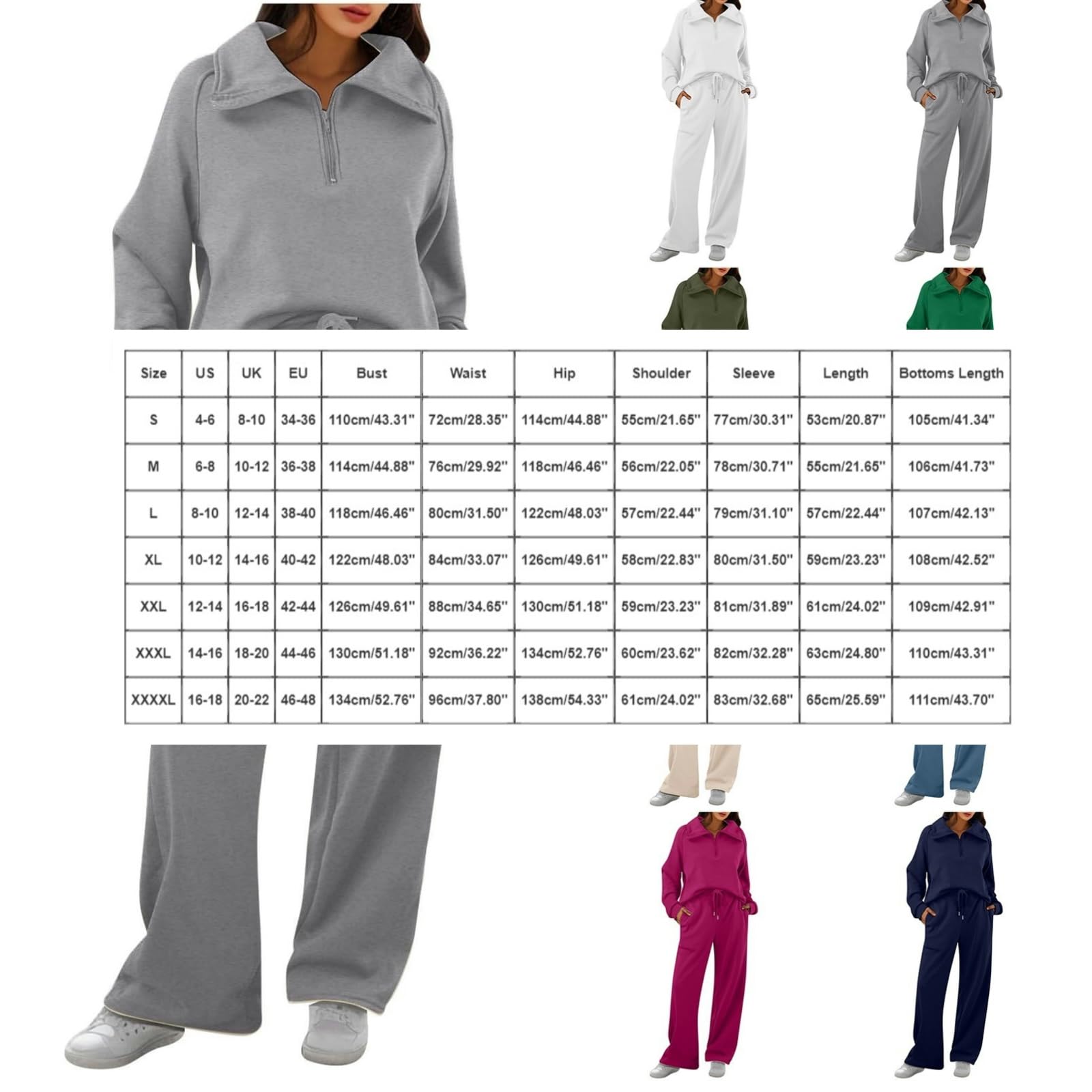 haul+Items Clothes for Teen Girls Womens 2 Piece Sweatsuits Set Long Sleeve Crewneck Pullover Tops High Waisted Pants Set Tracksuit with Pockets Women Jogging Suits B-Khaki