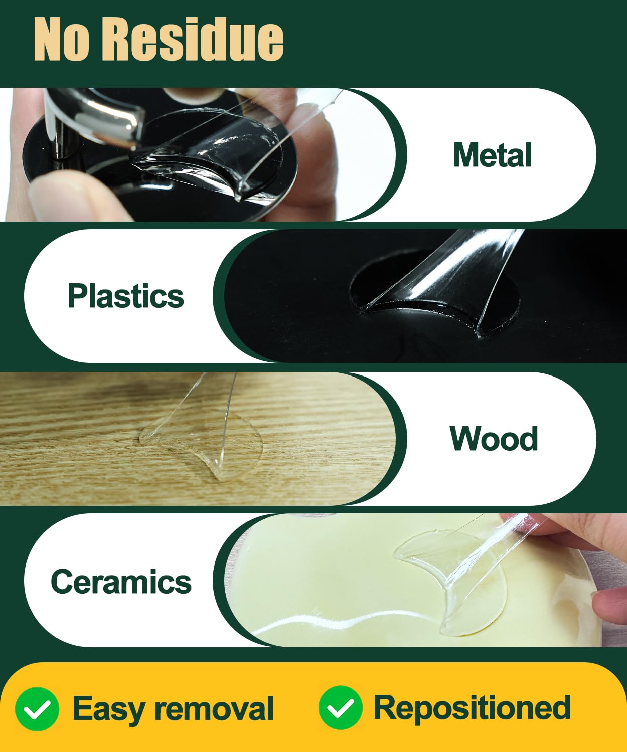 PHIXBEAR 0.8 "&1.18" Glue Clear Dots Double Sided Removable, Mounting Putty for Walls No Damage, Poster Sticky Tack for Hanging Pictures, Dashboard Accessories, Home Crafts, 120 Pcs