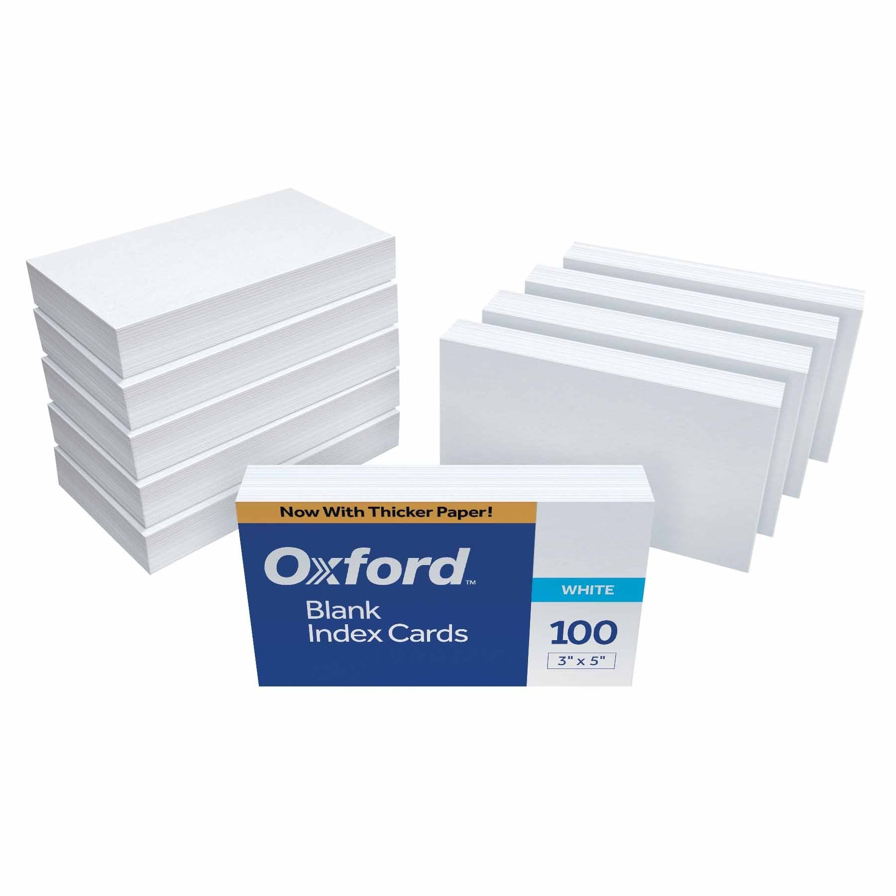 Oxford 30 (1000 PK) Blank Index Cards, 3" x 5", White, 1,000 Cards (10 Packs of 100) (30)