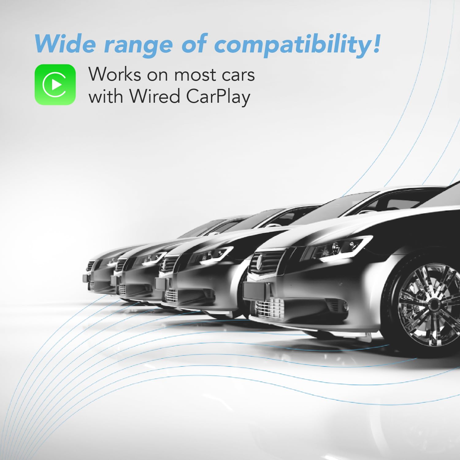 Wireless CarPlay Adapter - Fastest 5Ghz - AutoSky - Plug and Play - USB-C and USB-A Cables - Wired CarPlay Required