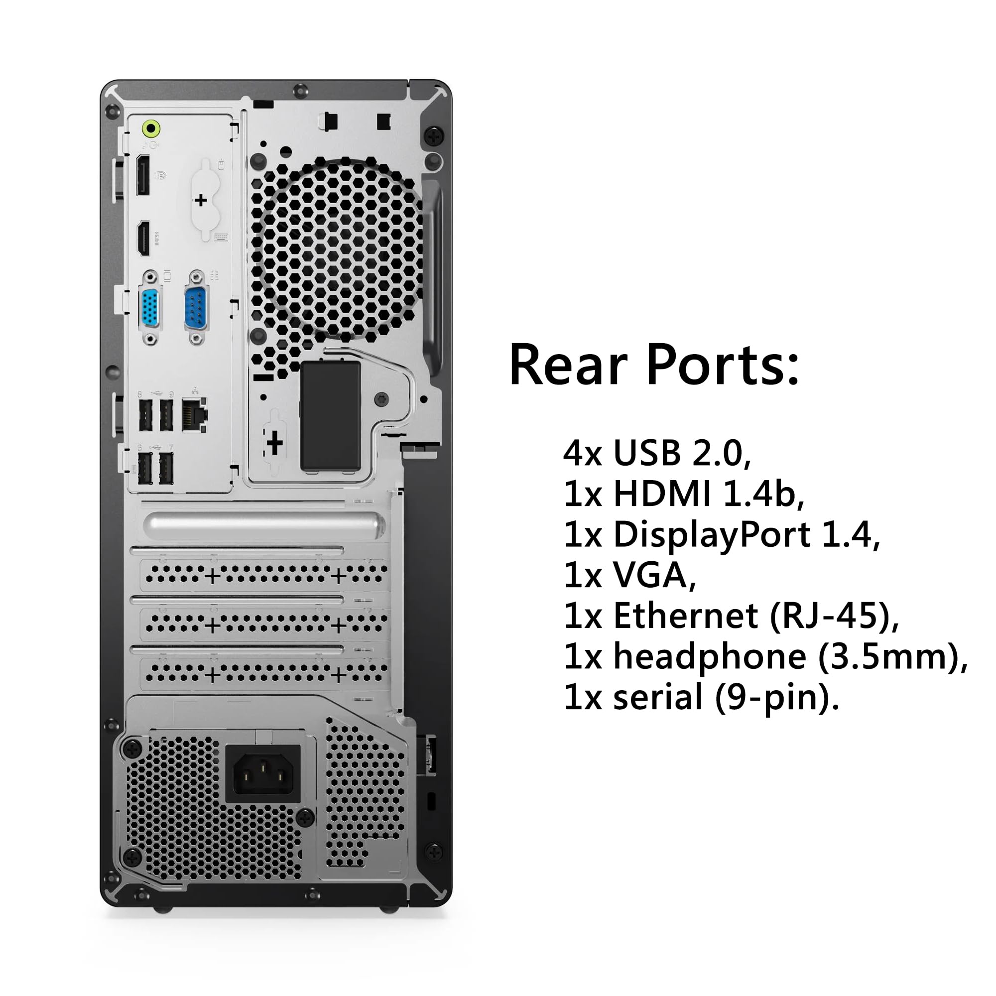 Lenovo ThinkCentre Neo 50t Tower Desktop Computer, 4-core Intel Core i3-13100, 32GB RAM, 1TB SSD, 3-Monitor Ports (DP+HDMI+VGA), RJ-45, WiFi, USB-C, Card Reader, Wired KB & Mouse, Windows 11 Pro