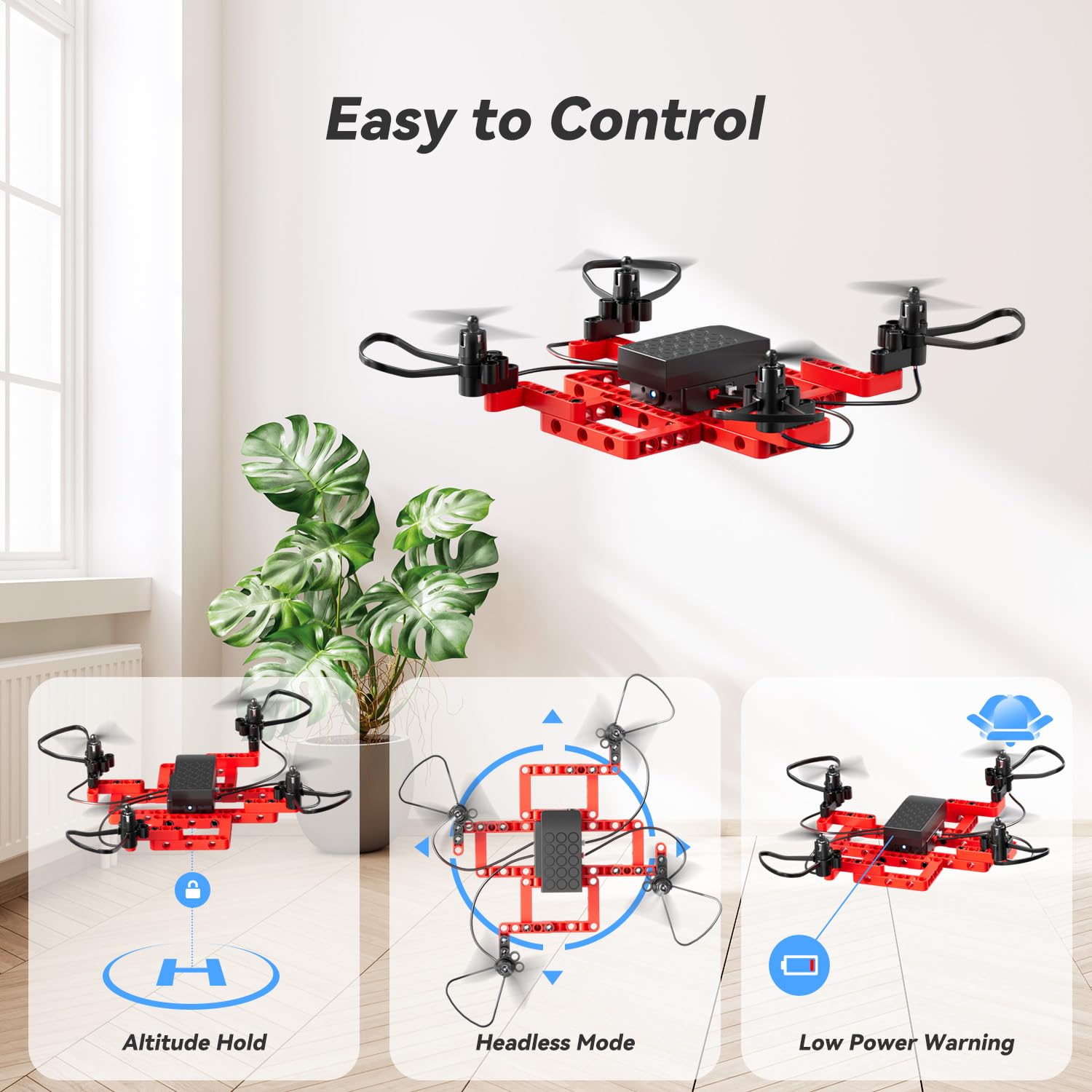 TECHVIO Mini Drone for Kids and Beginners,Creative 5-IN-1 DIY Drone Building Kits for Kids to Build Your Own Drones,5 Different Designs, Altitude Hold, 3D Flips,Easy to Build and Fly,Great Gifts for Boys&Girls to Enjoy Building,Flying and Fixing Fun