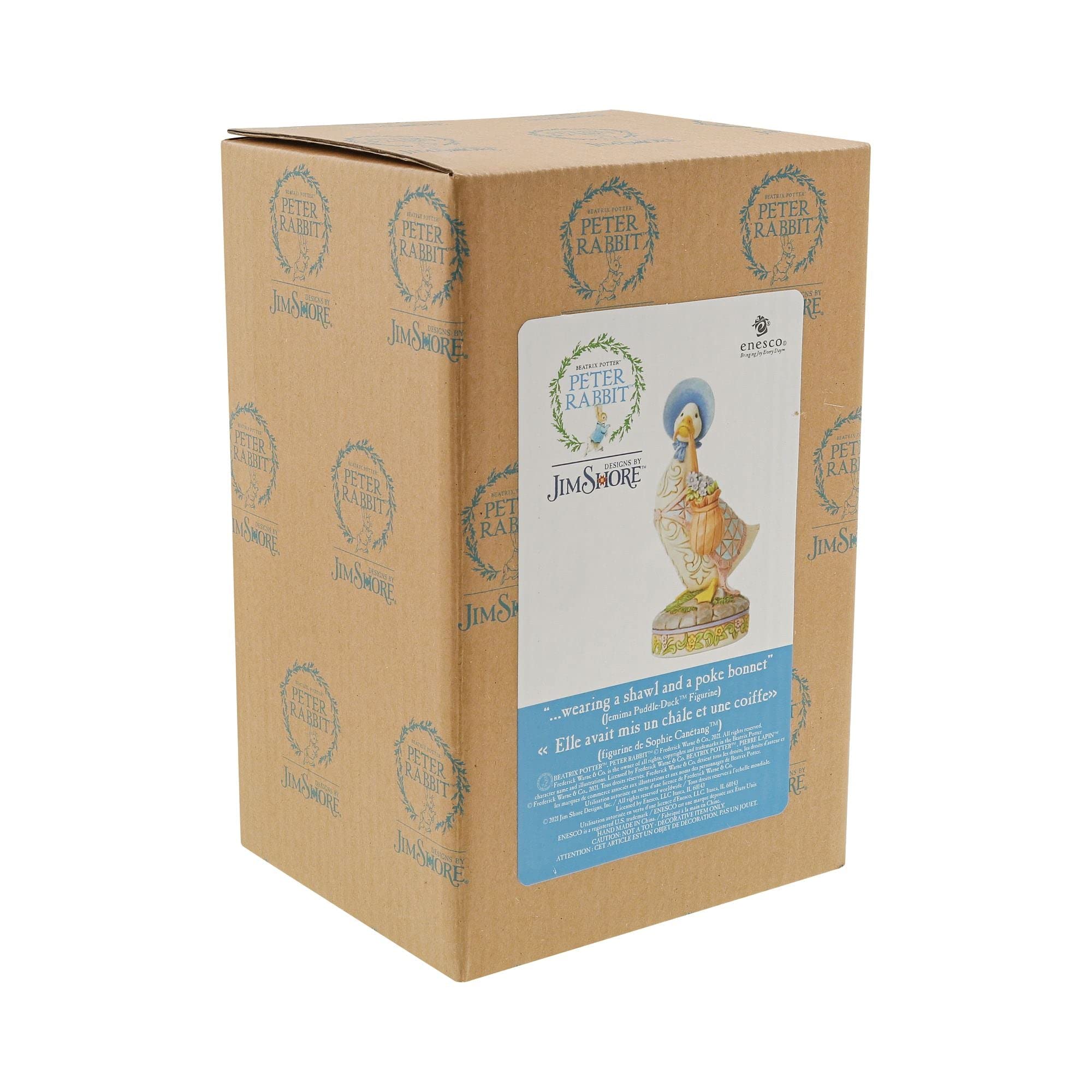 Enesco Beatrix Potter by Jim Shore Jemima Puddle-Duck Figurine, 6.25 Inch, Multicolor