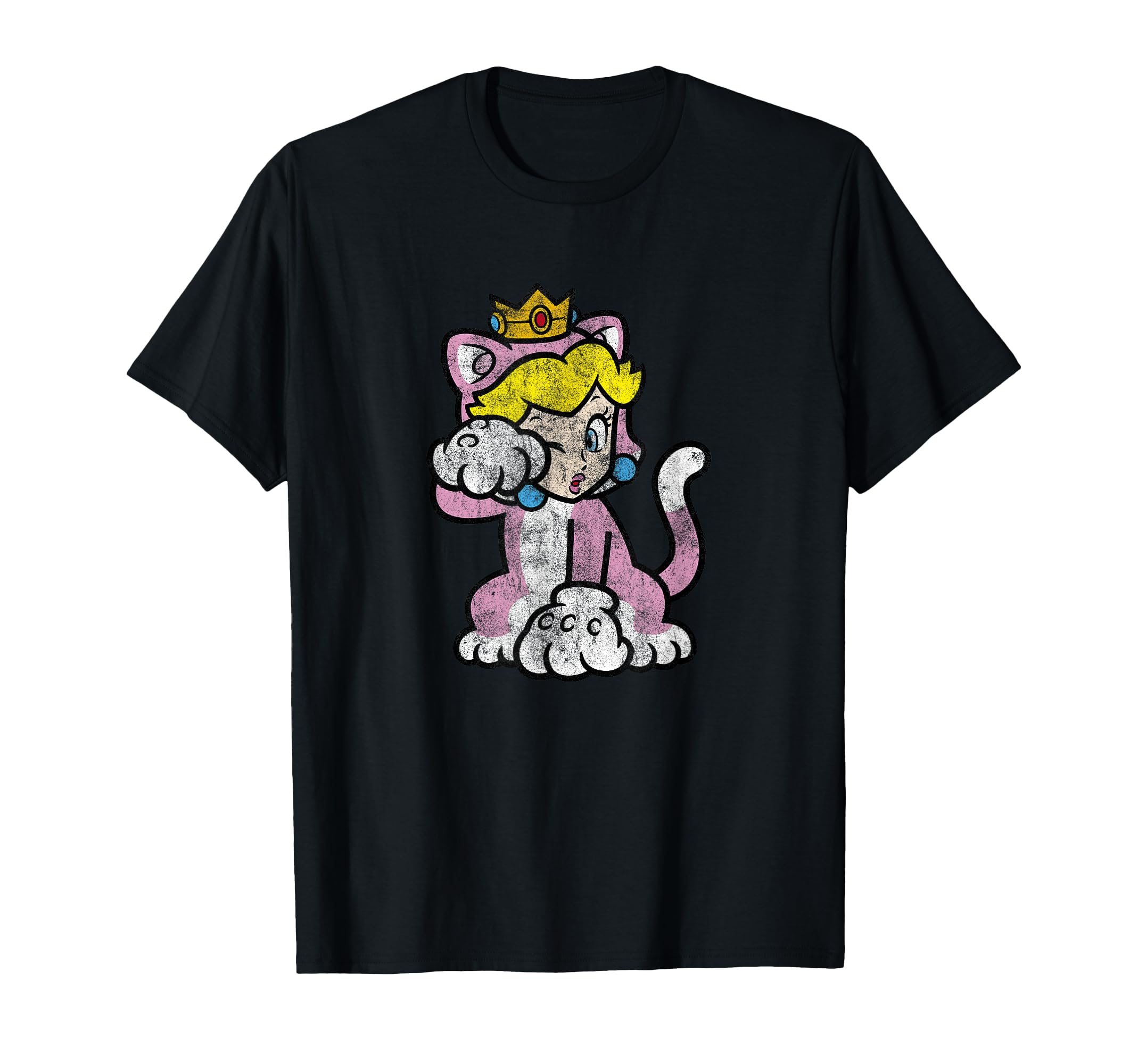 Super Mario 3D Bowser's Fury Princess Peach Cat Portrait T-Shirt