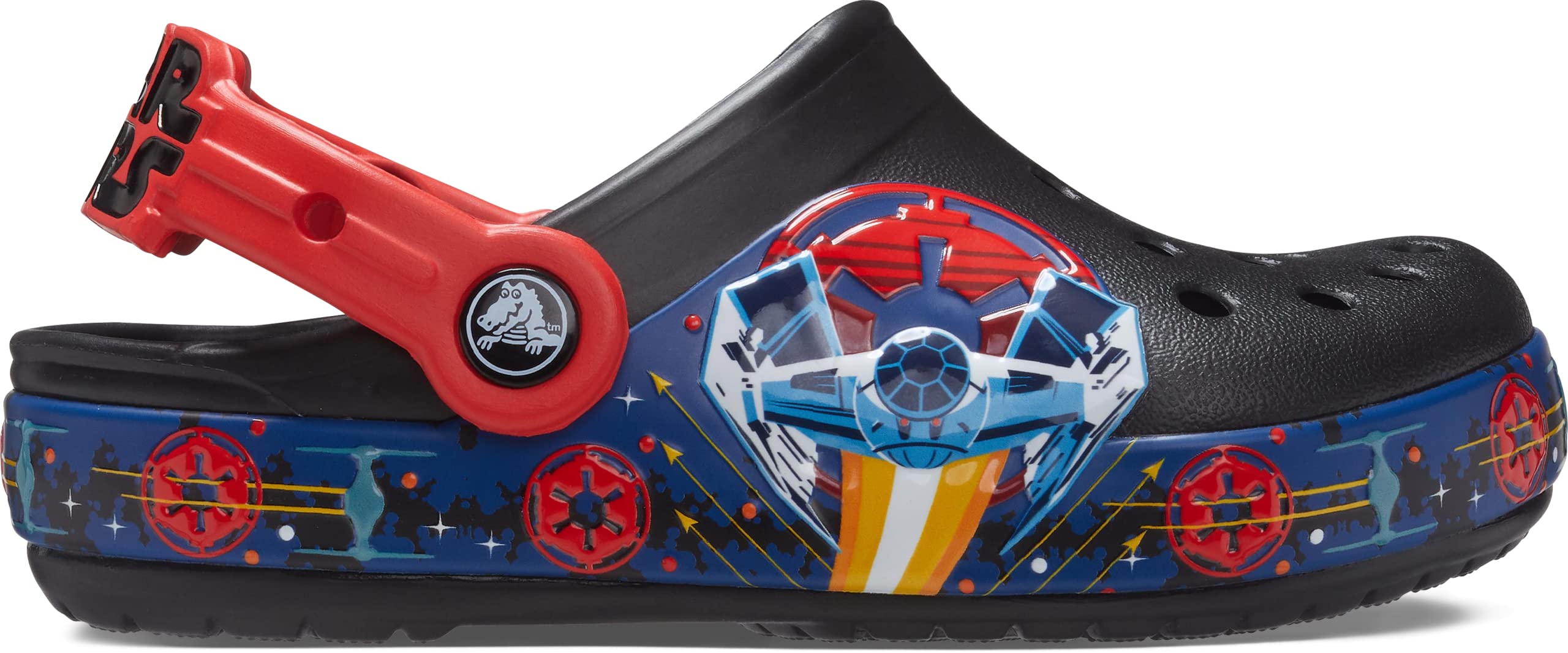 Crocs Kids’ Star Wars Light Up Clog | Light Up Shoes , Darth Vadar/Light Saber, 6 Toddler