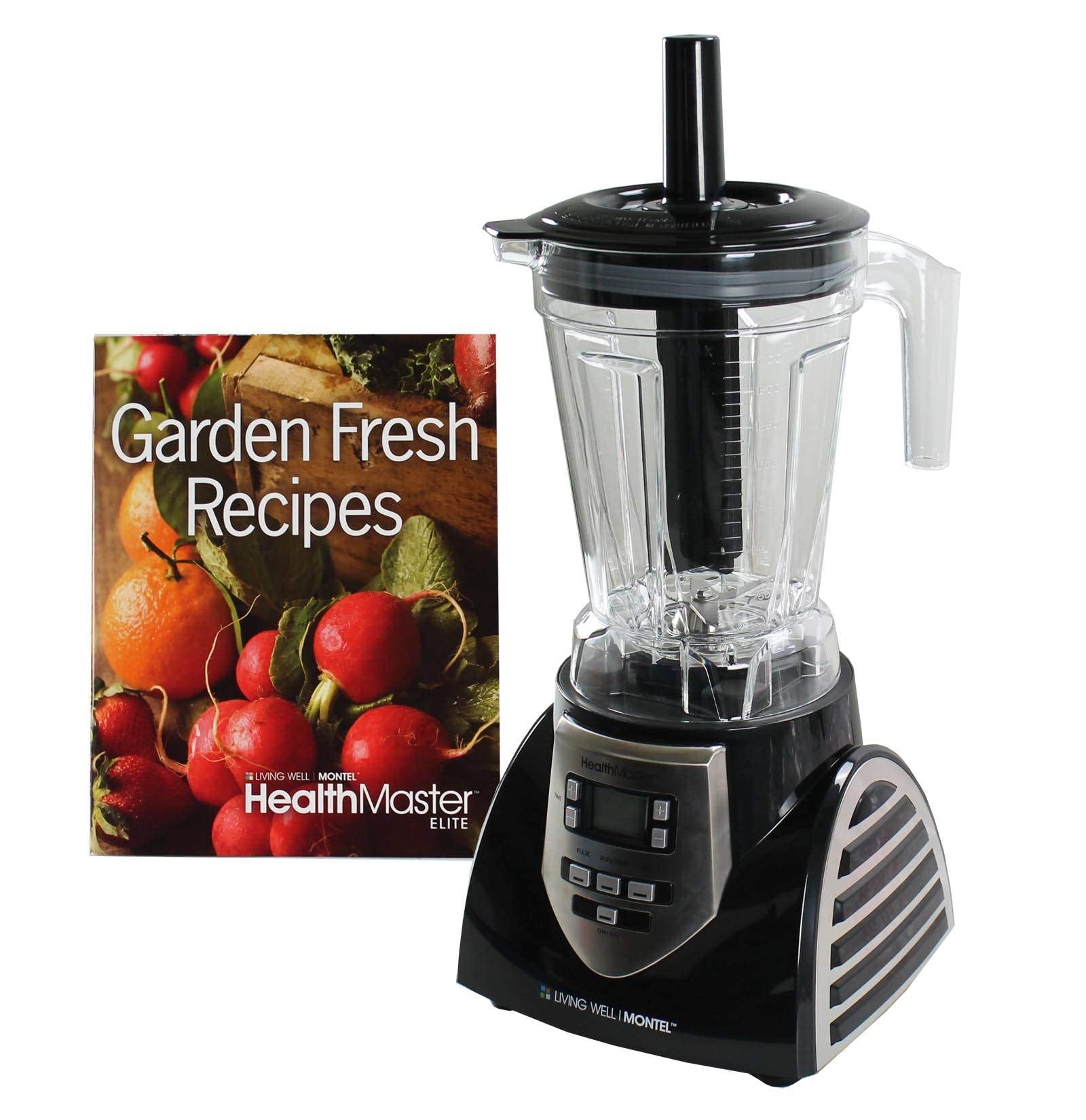 Healthmaster Elite JLA-8 Professional Countertop Blender, Emulsifier 1200-Watt with 60-oz BPA Free Jar Stainless Steel Blades for Frozen Drinks, Smoothies, Sauces & More, Black