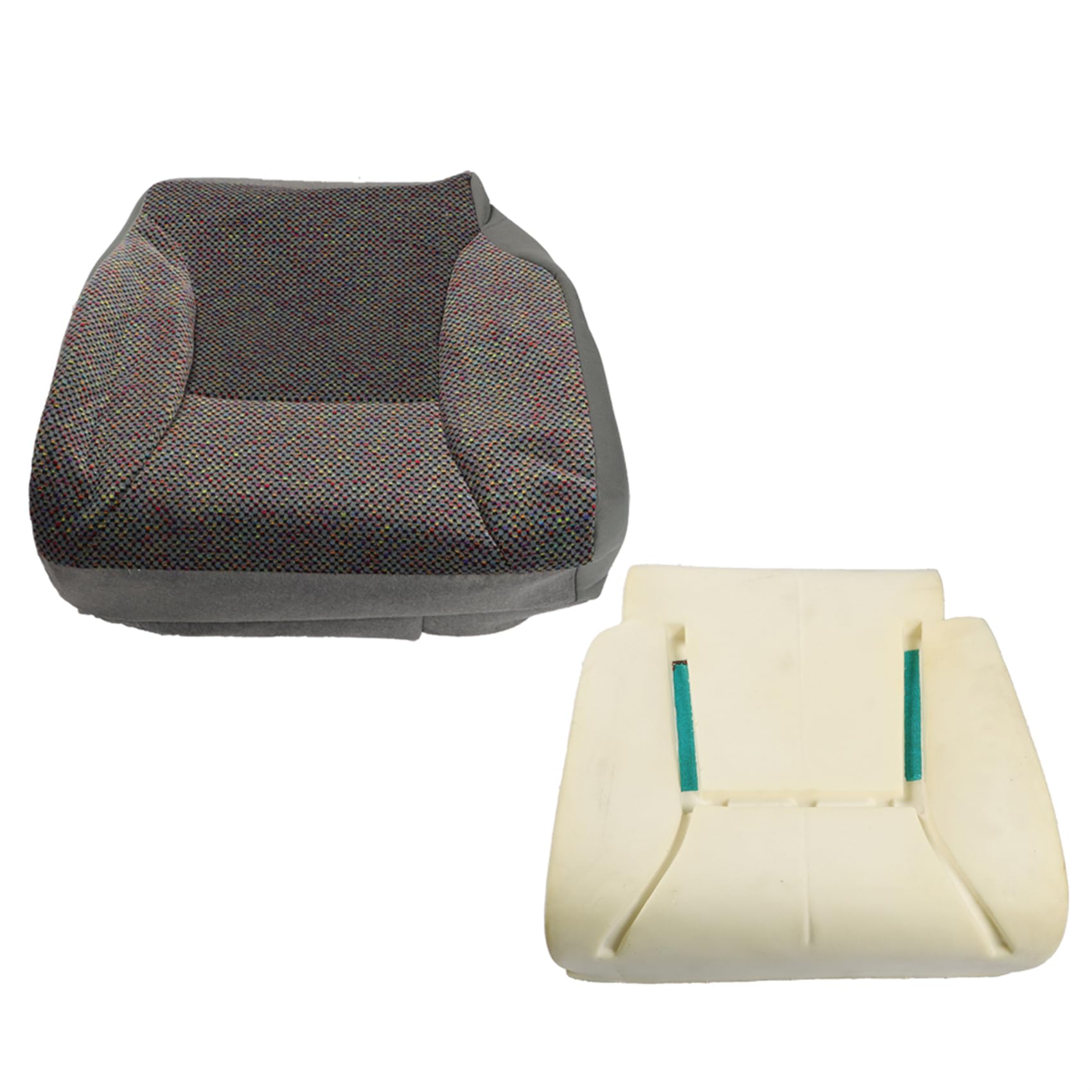 labwork Front Driver Bottom Cloth Seat Cover and Sponge Cushion Replacement for 1998-2002 Ram 1500 2500 3500