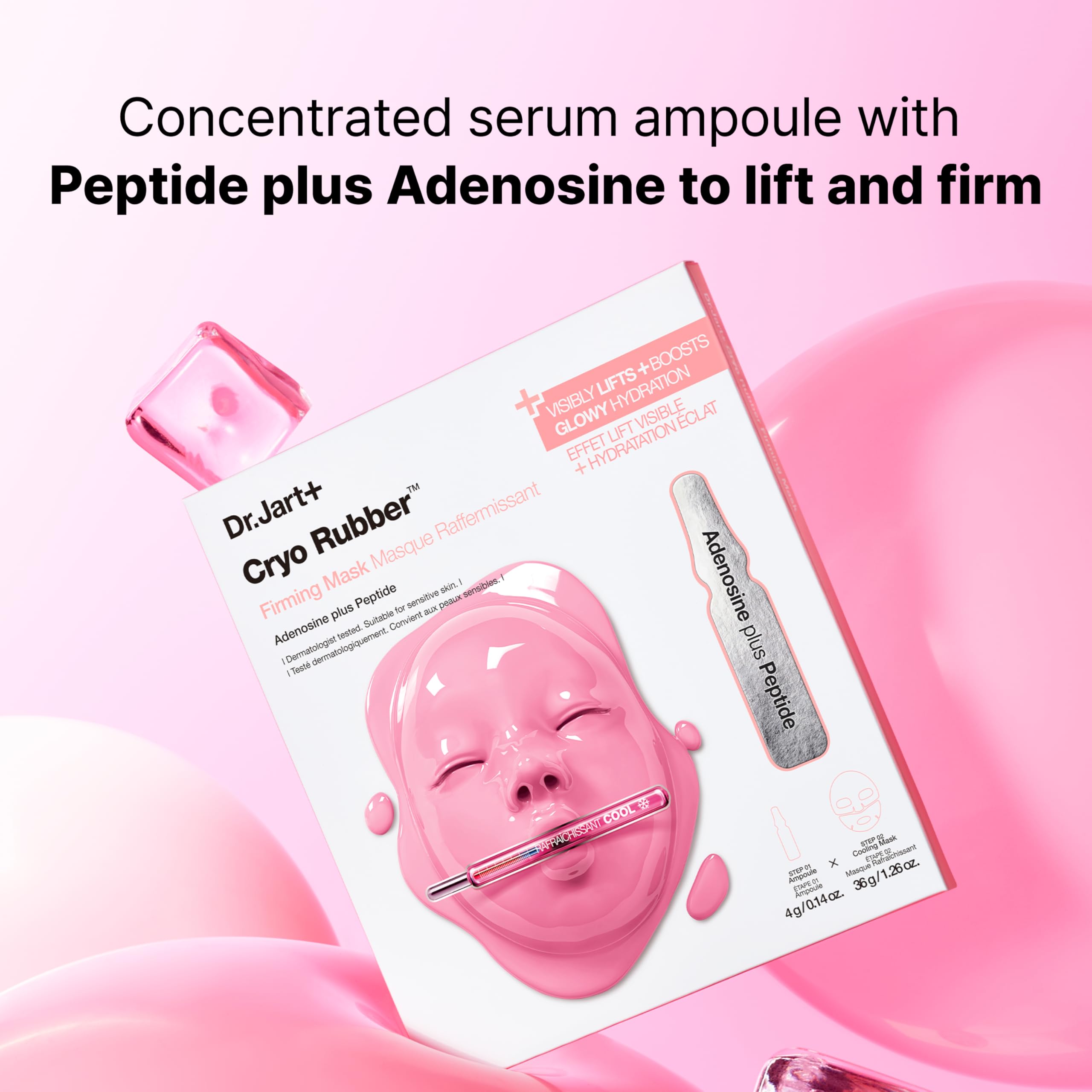 Dr.Jart+ Cryo Rubber Firming and Cooling Korean Face Mask with Adenosine and Peptides | Korean Skin Care