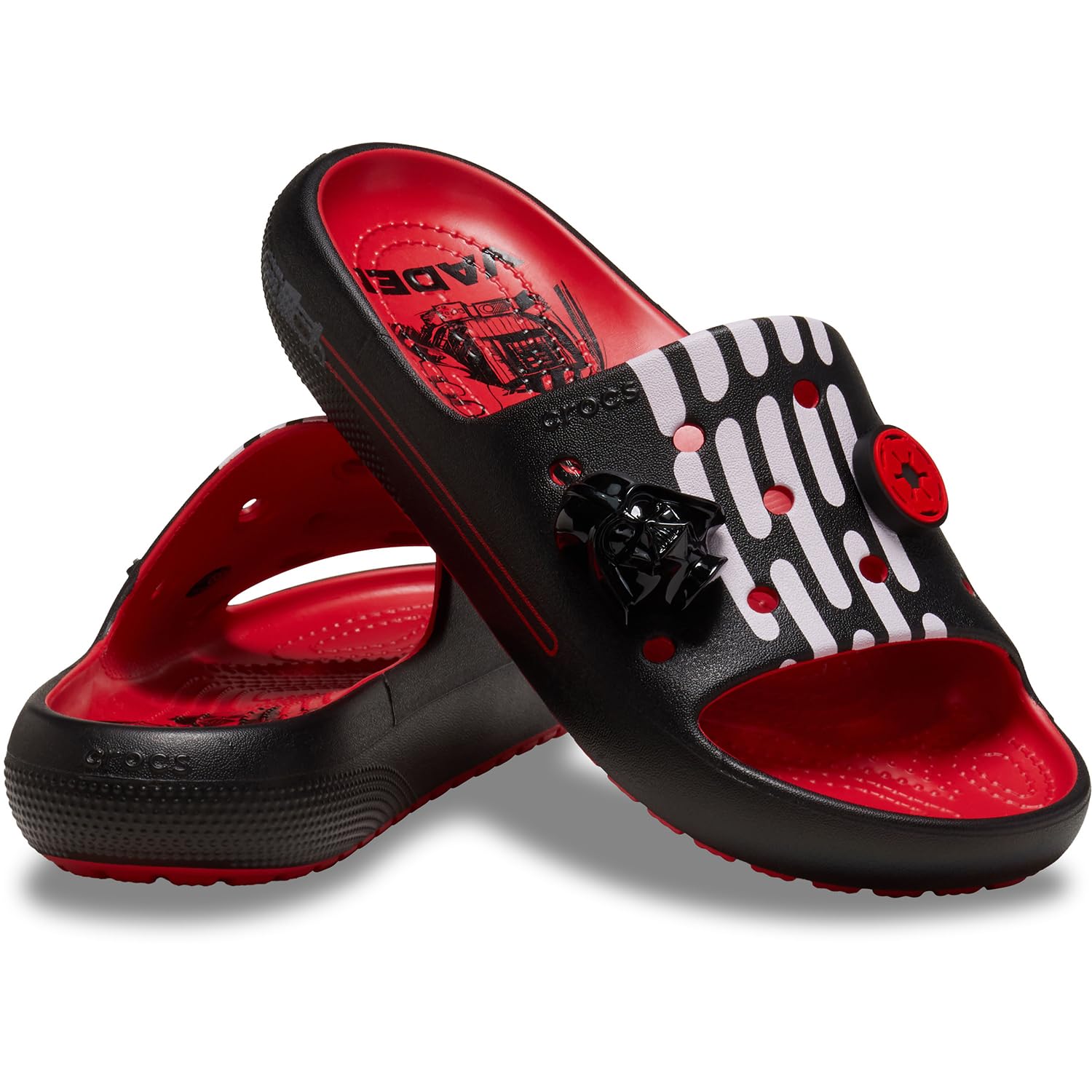 Crocs 209829-6WC-M3W5 Darth Vader Classic Slide V2 VyR Varsity Red