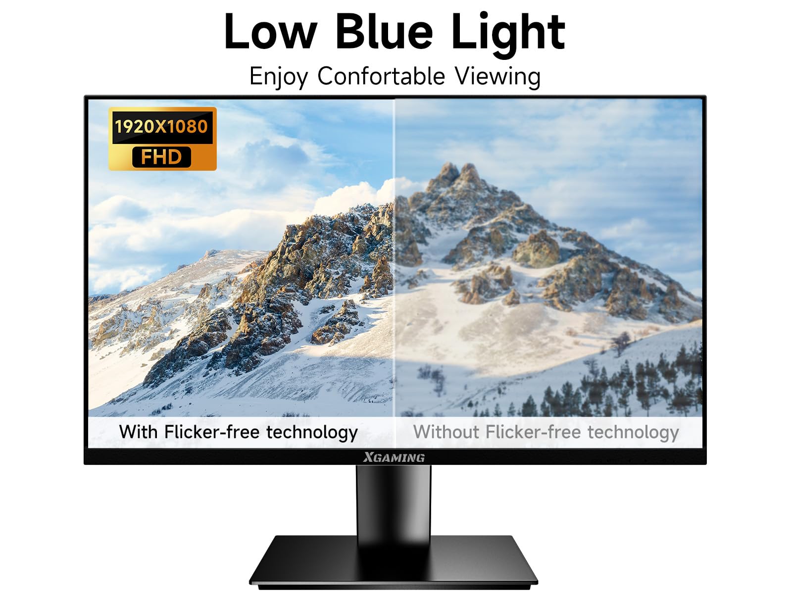 izumuzi 24 Inch Computer Monitor, FHD 1920x1080 Office PC Monitor IPS Display 100Hz, HDMI with Low Blue Light Eye Care, Build-in FreeSync,VESA Compatible, Black