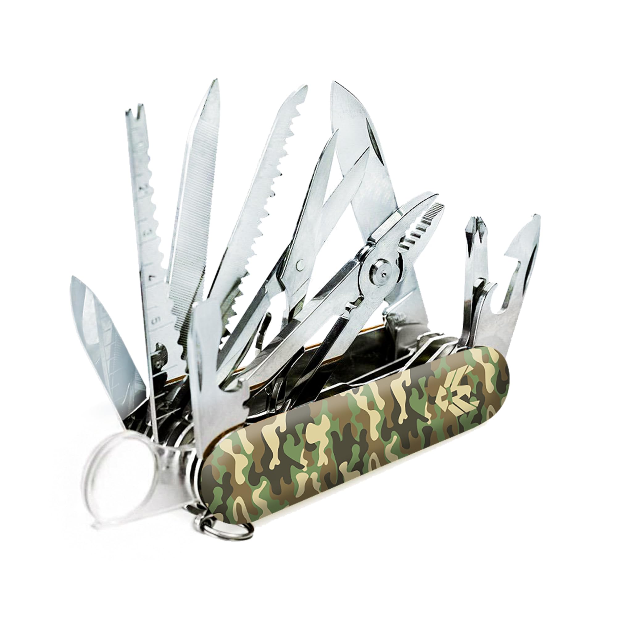 Swiss Eagle Premium Quality Classic Multi-Tool Army Knife - Packs 30 Tools Pocket knife - Multitool