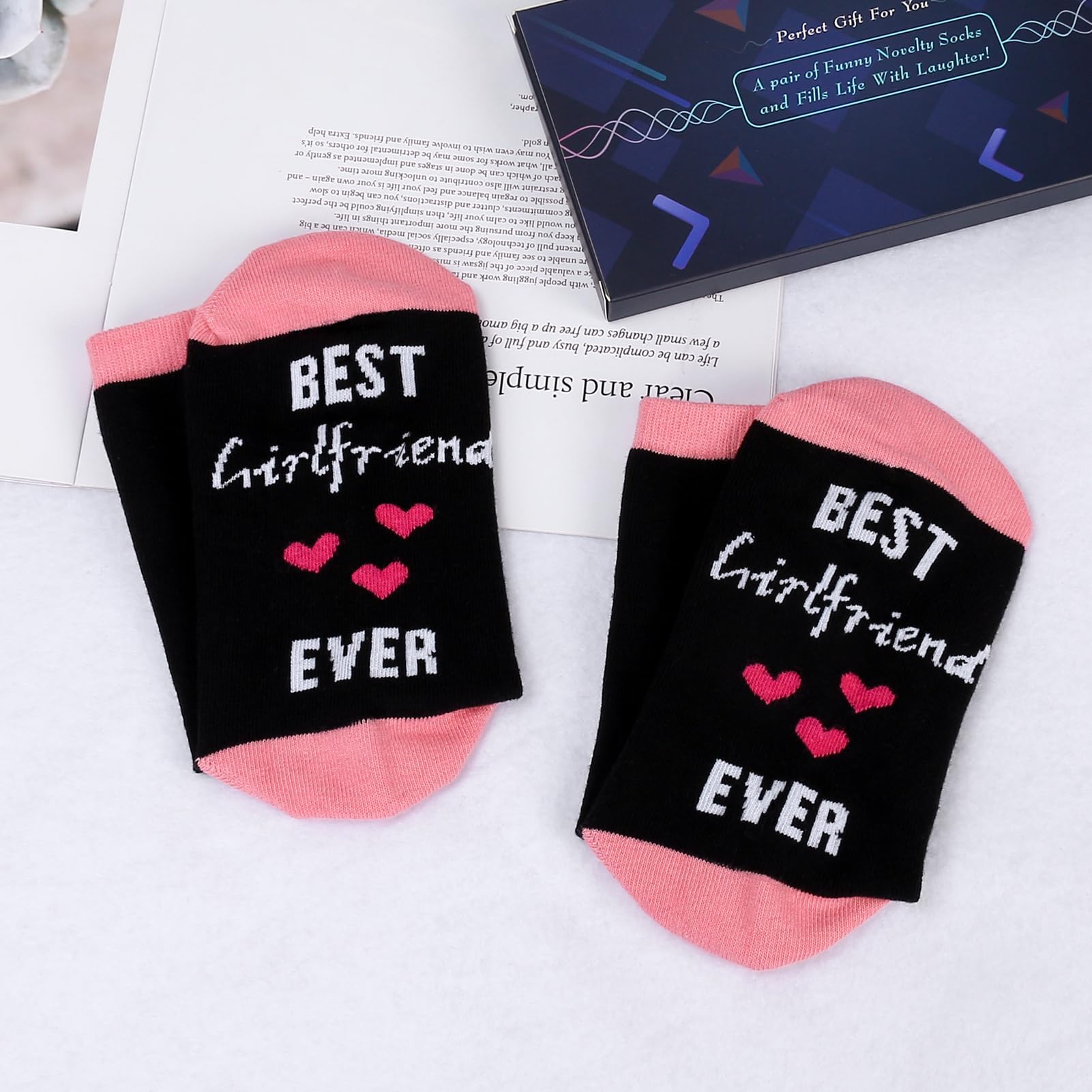 Birthday Gifts For Women, Christmas Socks Gifts For Her, Best Girlfriend Ever Socks Novelty Funny Socks, Unique Gifts Idea