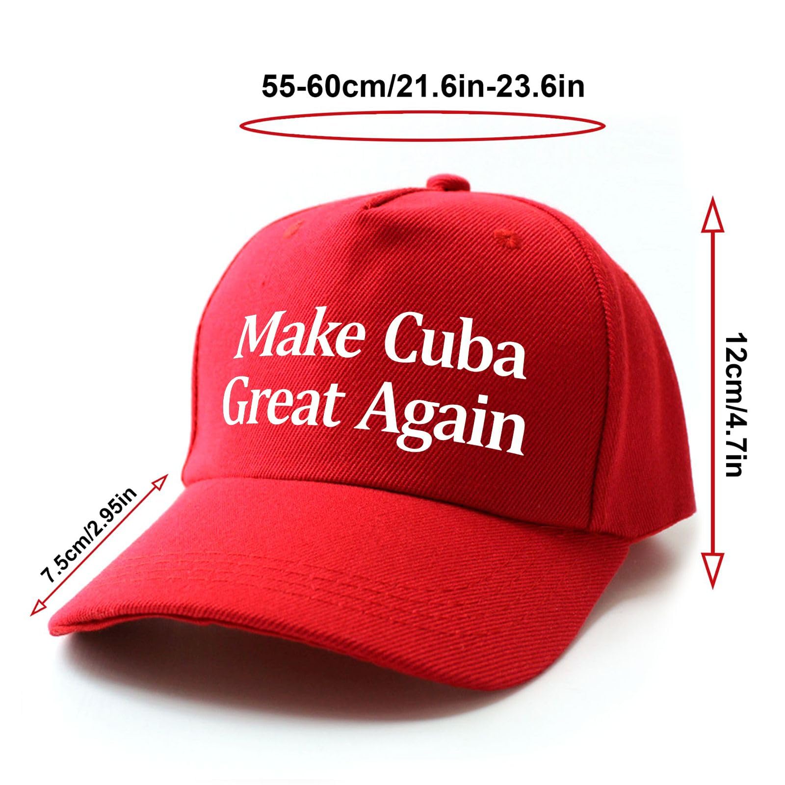 Make Cubas Great Again Hat for Women Stylish Washed Distressed Baseball Caps
