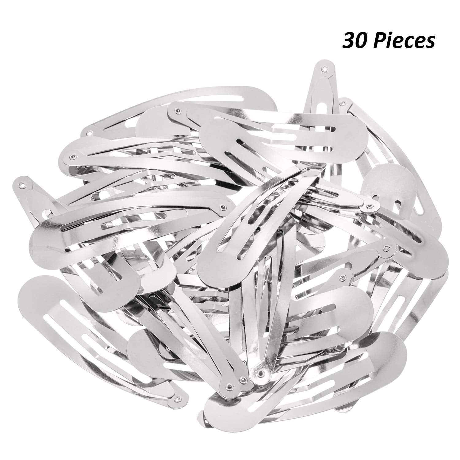 WILLBOND 30 Pieces 3.1 Inch Large Metal Snap Hair Clips Nonslip Hair Barrettes Women Hair Accessories