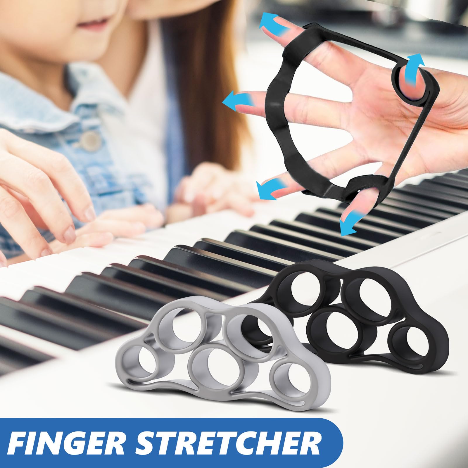 roygra Grip Strength Trainer (5 Pack), Forearm Strengthener, Stress Balls for Adults, Hand Strengthening Devices, Wrist Finger Strengthener, Physical Therapy Exercise Equipment, Golf Baseball Climbing