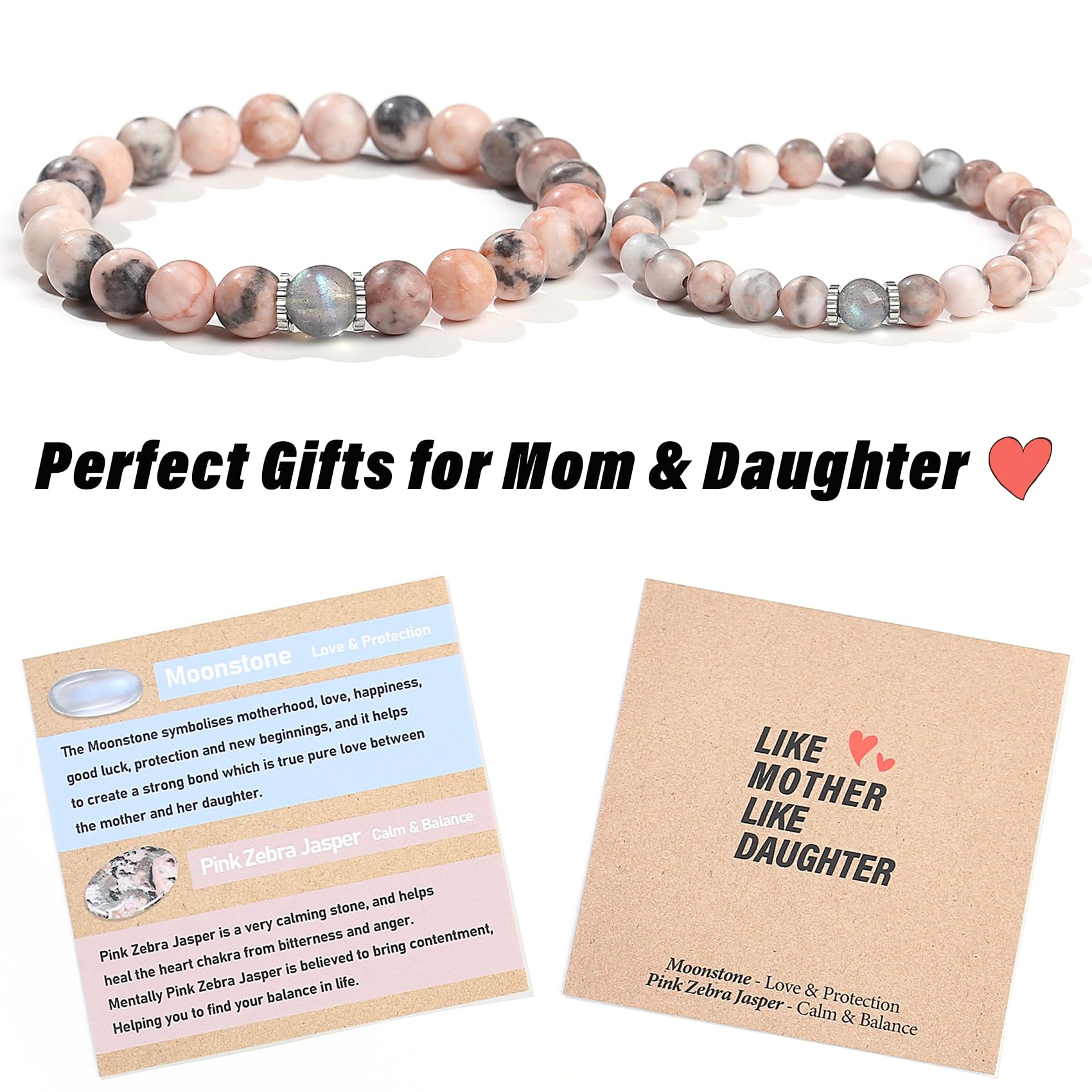 Mother Daughter Bracelets Mommy and Me Bracelets First Day of Kindergarten Bracelet Back to School Gifts Mom and Daughter Bracelets Matching Anxiety Easter Christmas Stocking Stuffer Valentines Link