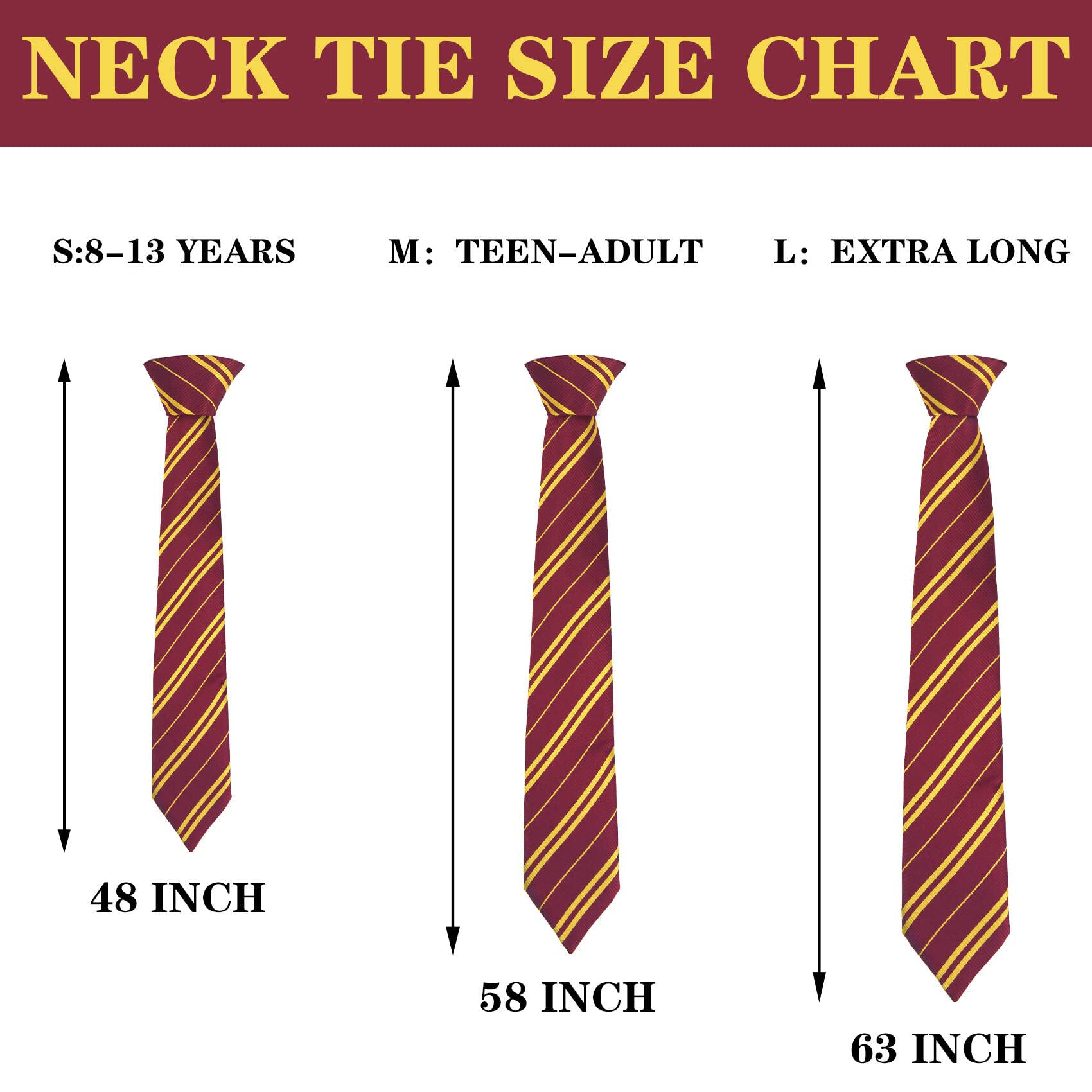 MISS FANTASY Halloween Cosplay Tie for Themed Party Costume Accessory Regular Length Classic Red Necktie, Unisex Adult Cosplay, Tie Halloween Satin Toy Tie (M,58in)